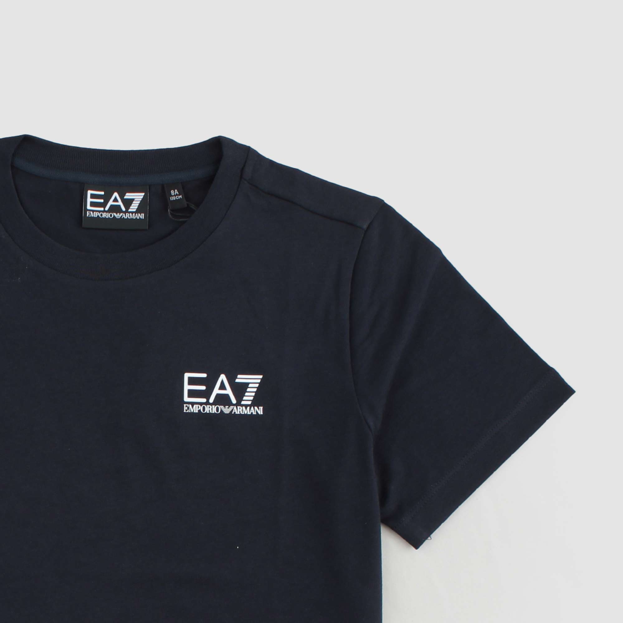 T-shirt Blu Con Stampa Firmata EA7 - annameglio.com abbigliamento moda