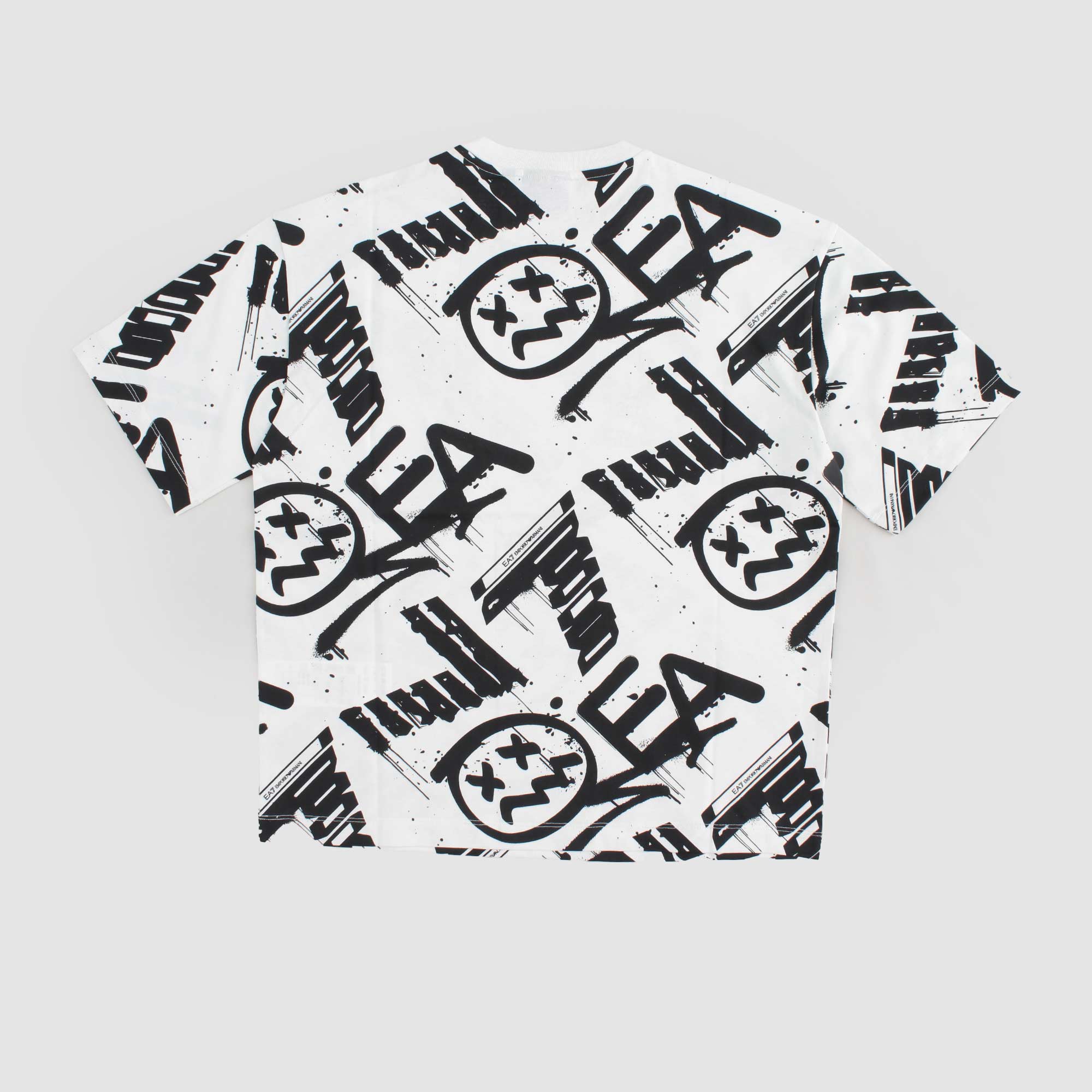 T-shirt Con Logo All-Over Firmata EA7 - annameglio.com abbigliamento moda