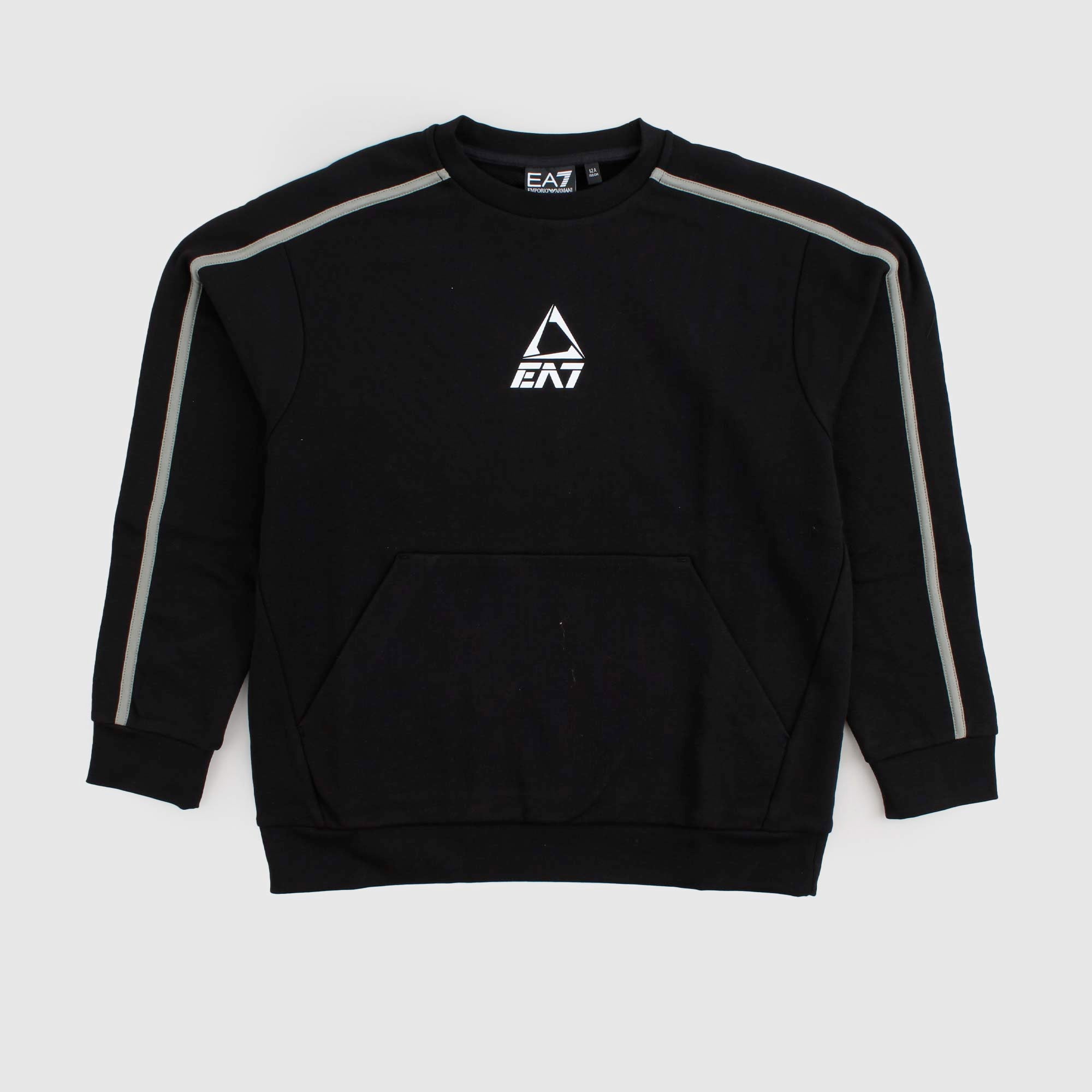 Felpa Nera Con Logo Firmata EA7 - annameglio.com abbigliamento moda