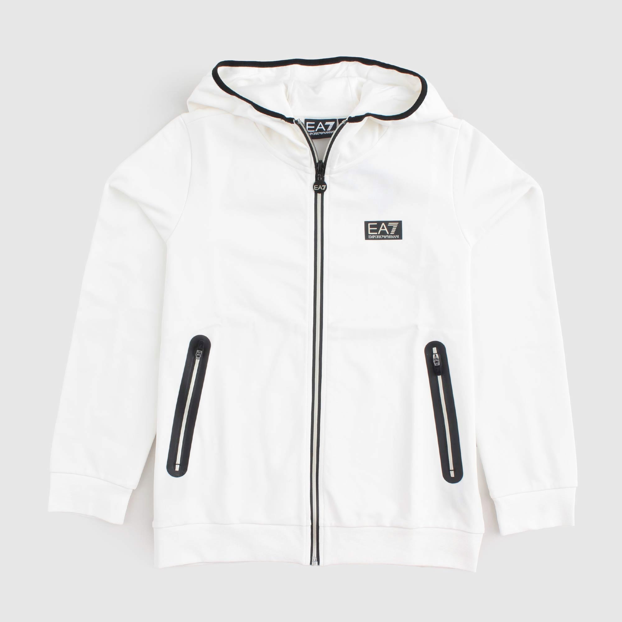 Felpa Latte Firmata EA7 - annameglio.com abbigliamento moda