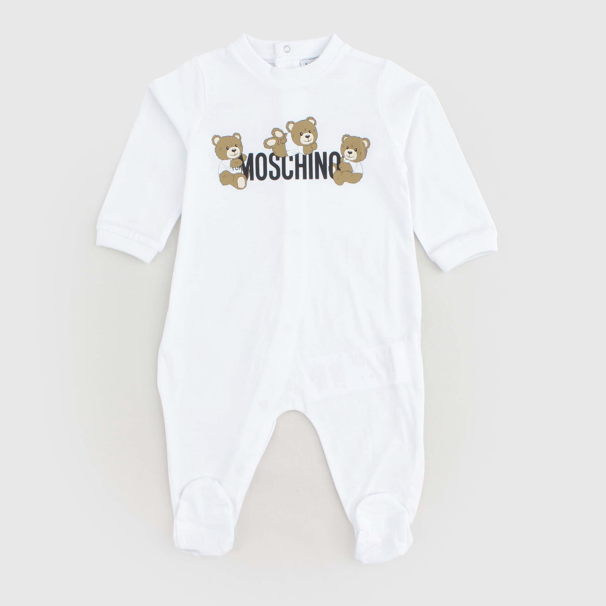 Tutina Bianco Con Orsi Firmata MOSCHINO - annameglio.com abbigliamento moda