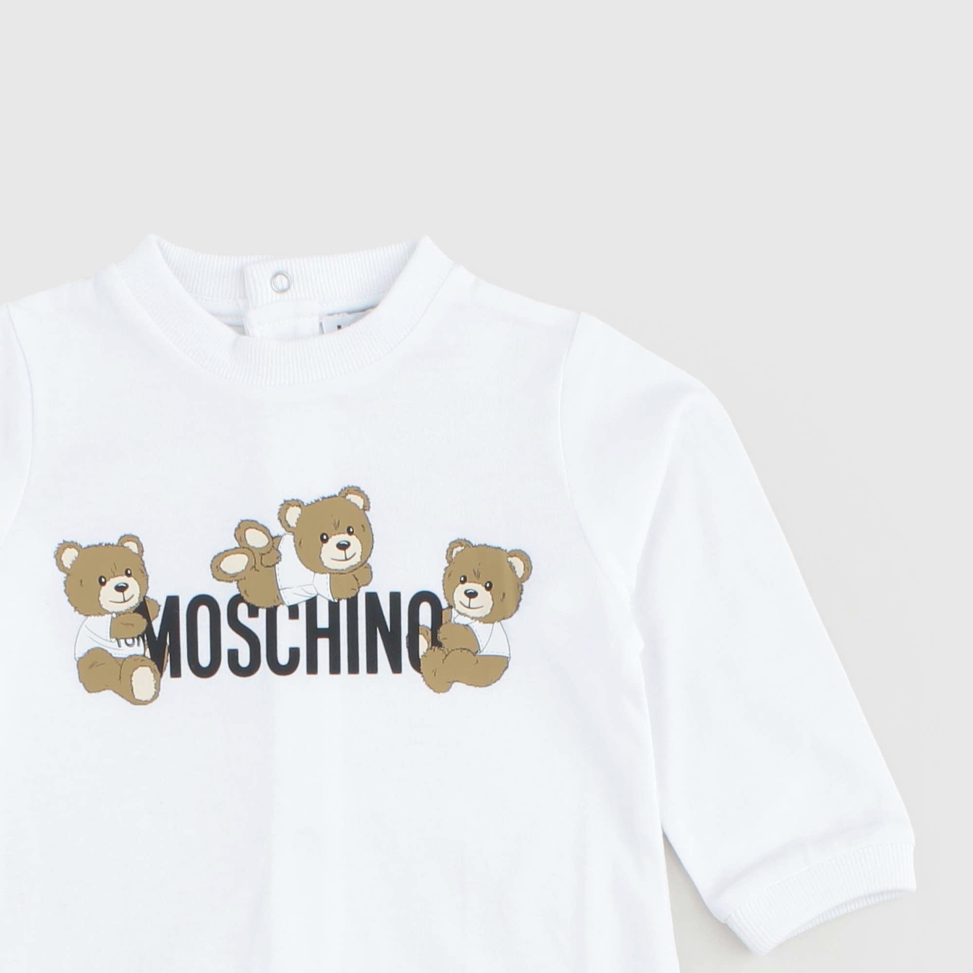 Tutina Bianco Con Orsi Firmata MOSCHINO - annameglio.com abbigliamento moda