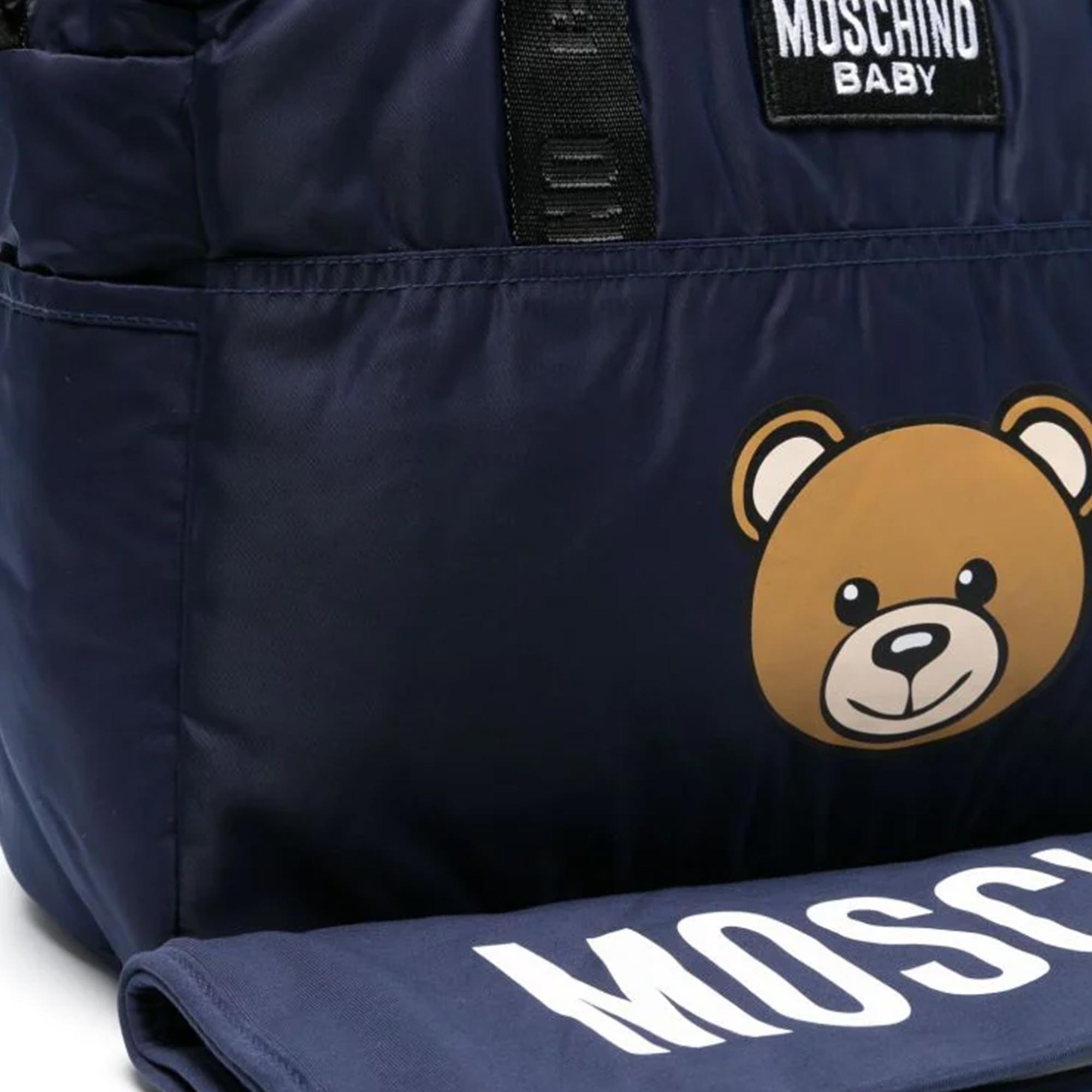 Borsa Mamma Blu in Nylon Firmata MOSCHINO - annameglio.com abbigliamento moda