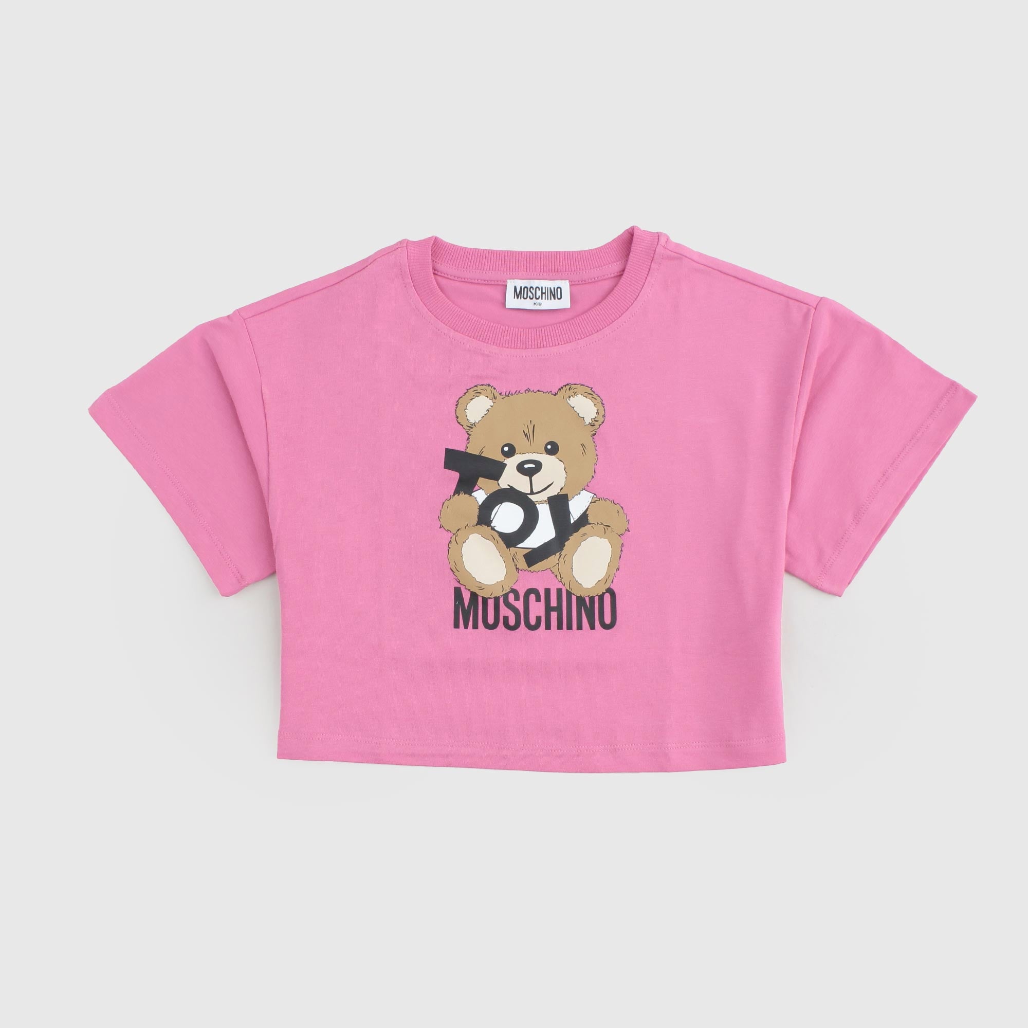 T-shirt Fucsia Firmata MOSCHINO - annameglio.com abbigliamento moda