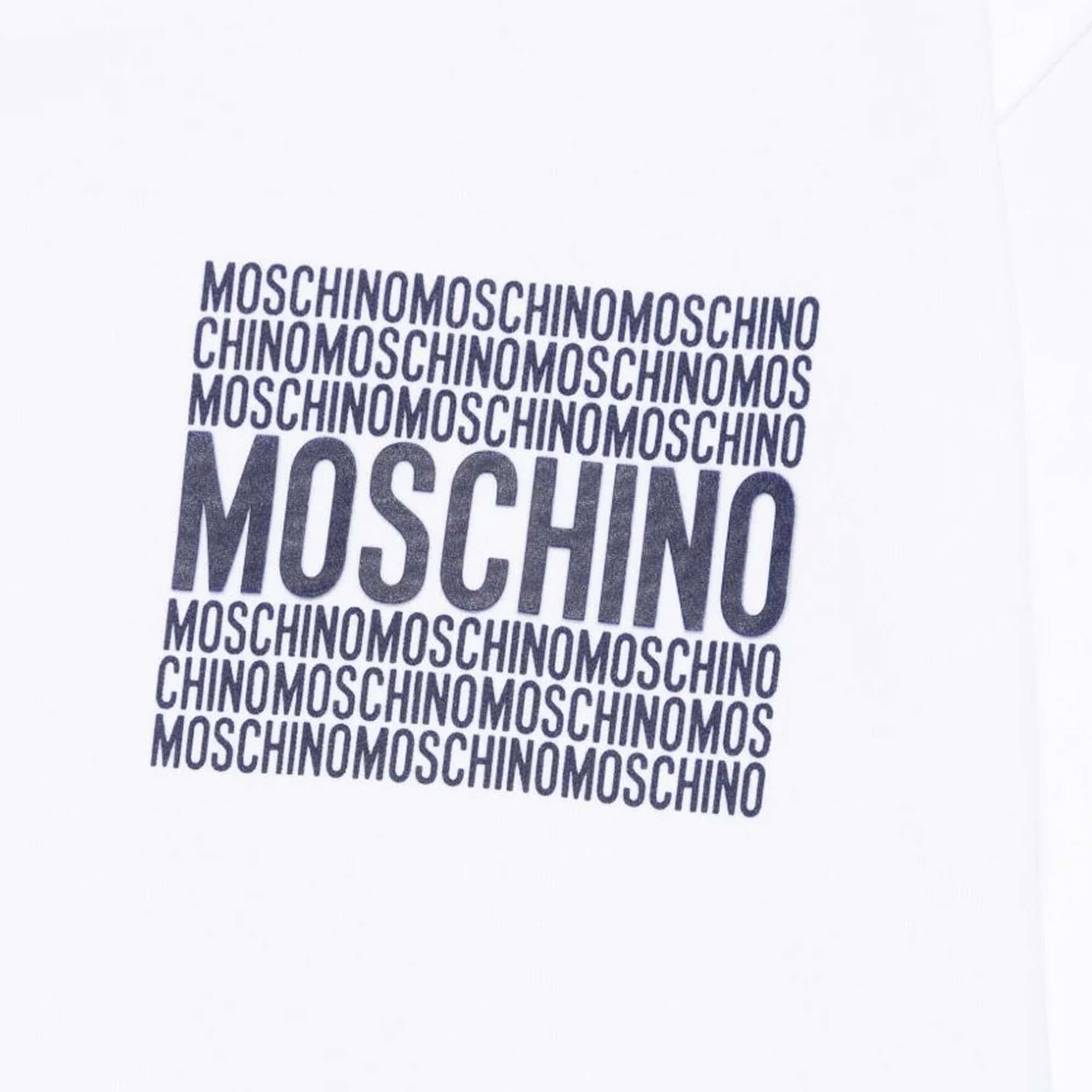 T-shirt Bianca Con Logo Firmata MOSCHINO - annameglio.com abbigliamento moda
