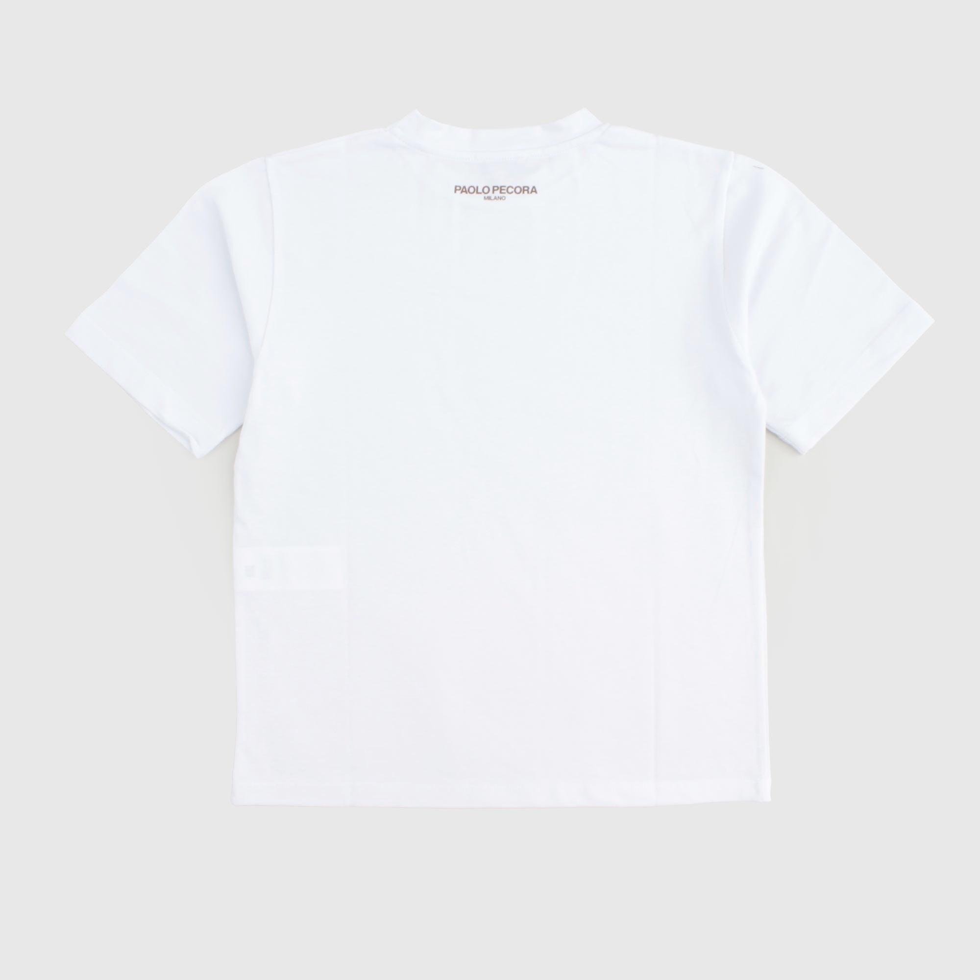 T-shirt Bianca Firmata PAOLO PECORA - annameglio.com abbigliamento moda