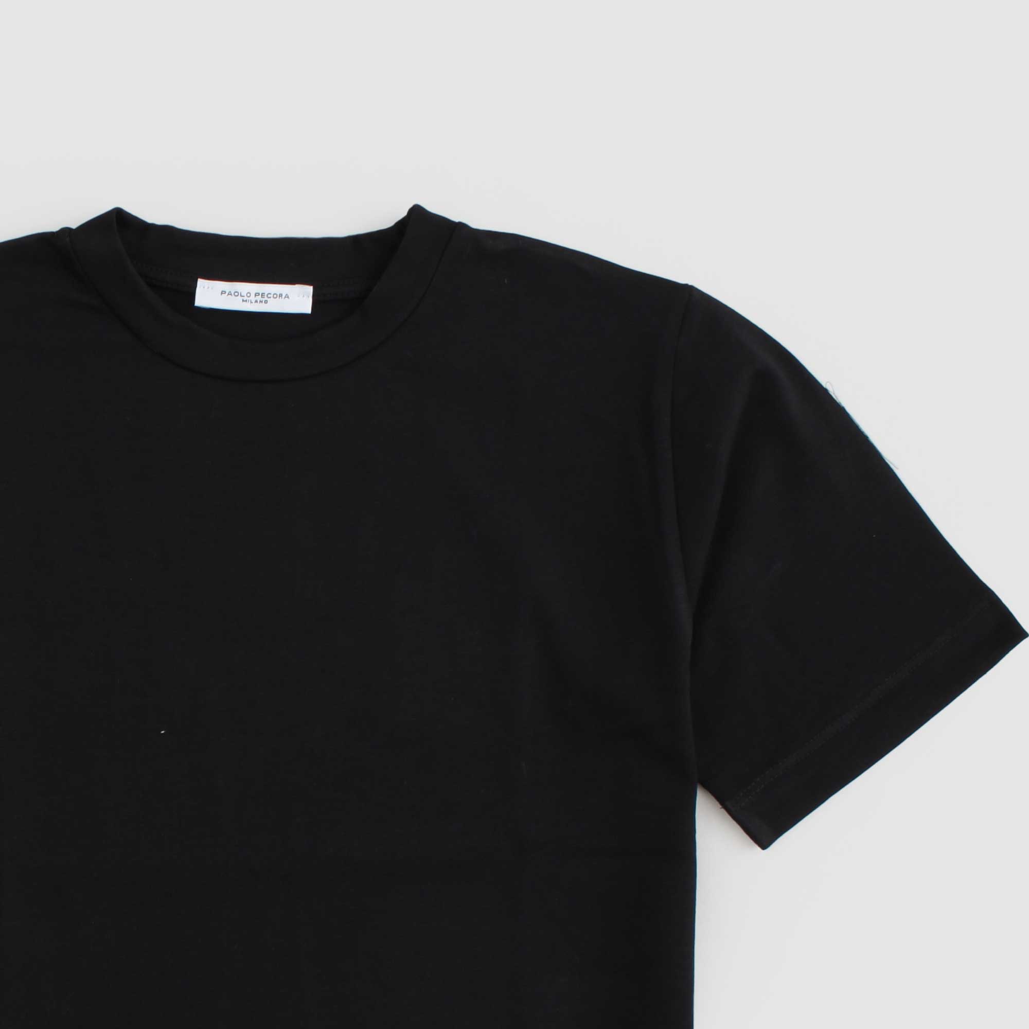 T-shirt Nera Firmata PAOLO PECORA - annameglio.com abbigliamento moda