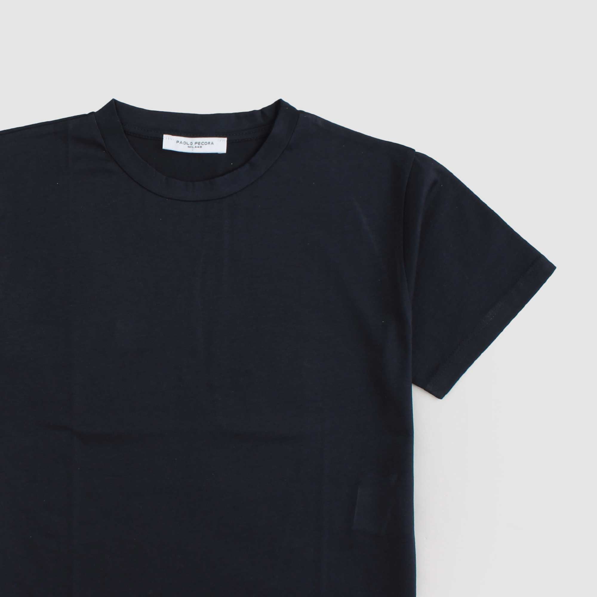 T-shirt Blu Firmata PAOLO PECORA - annameglio.com abbigliamento moda