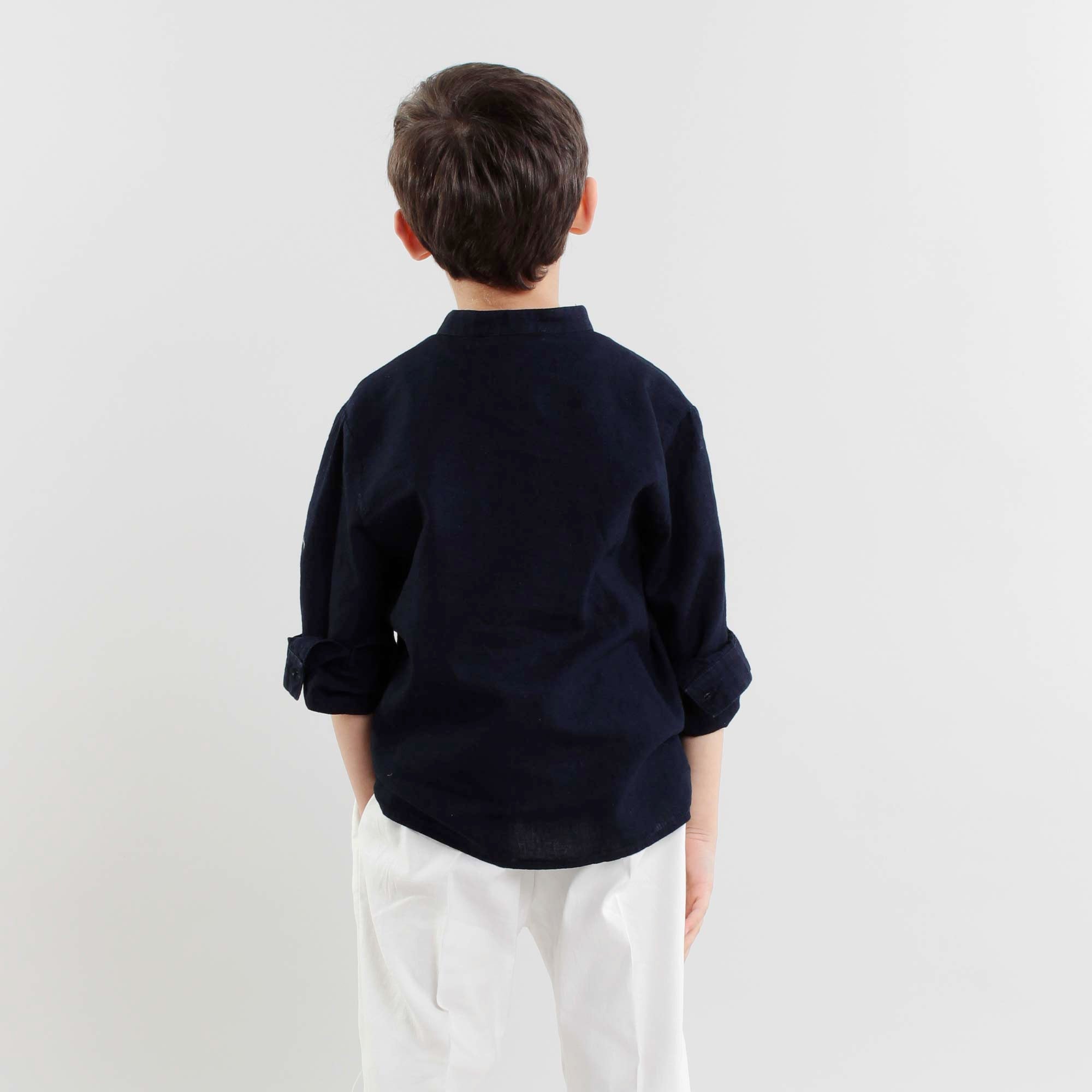 Camicia Nera In Lino Firmata Paolo Pecora - annameglio.com abbigliamento moda