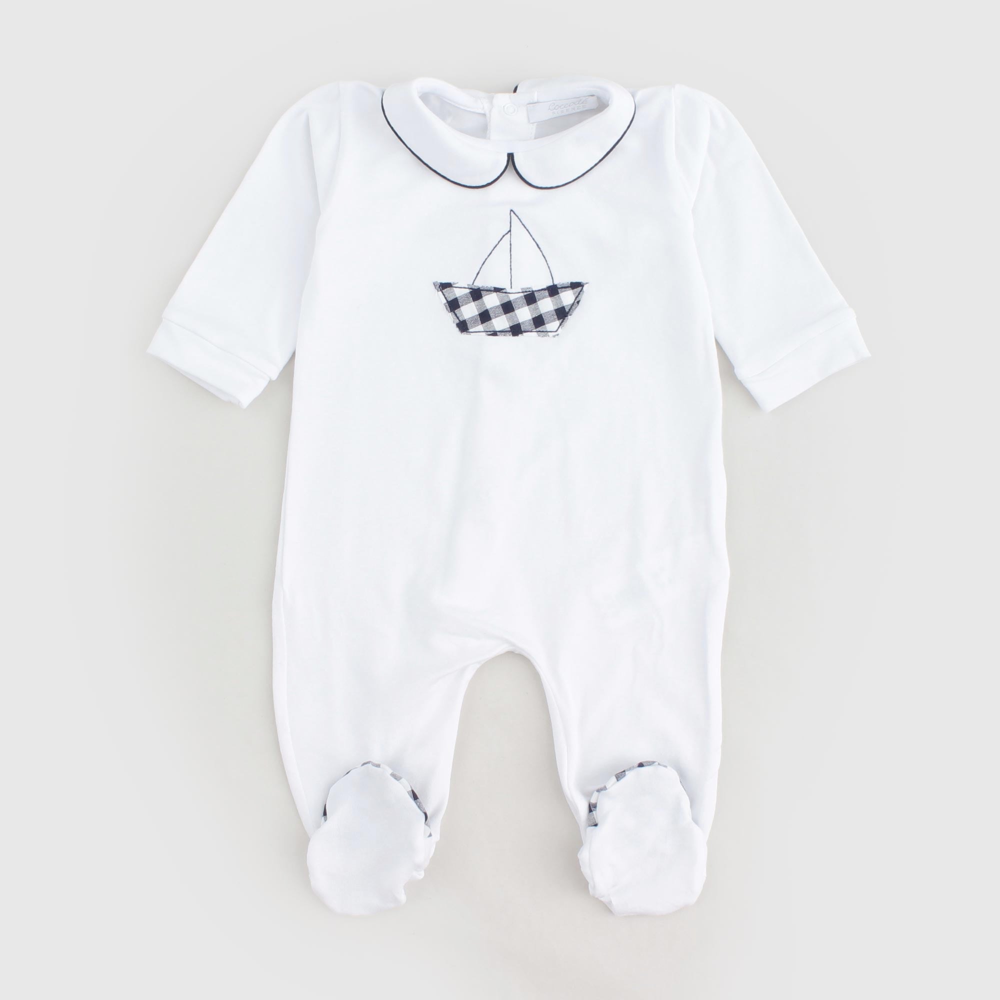 Tutina Bianca A Manica Lunga Firmata COCCODE' - annameglio.com abbigliamento moda