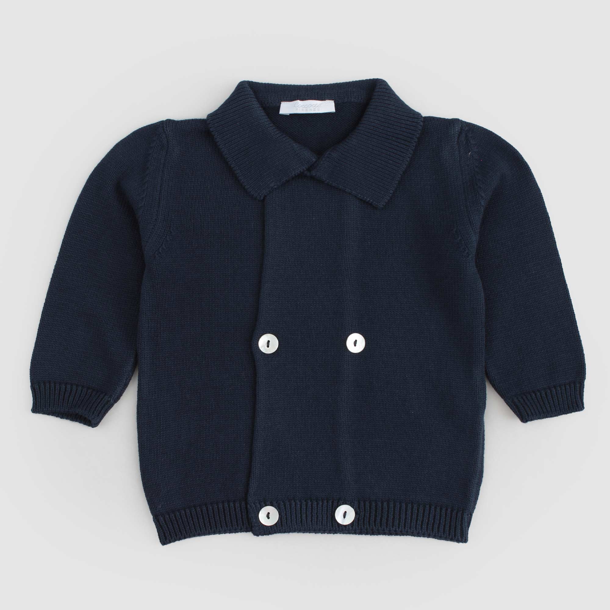 Cardigan Doppio Petto Blu Navy Firmato COCCODE' - annameglio.com abbigliamento moda