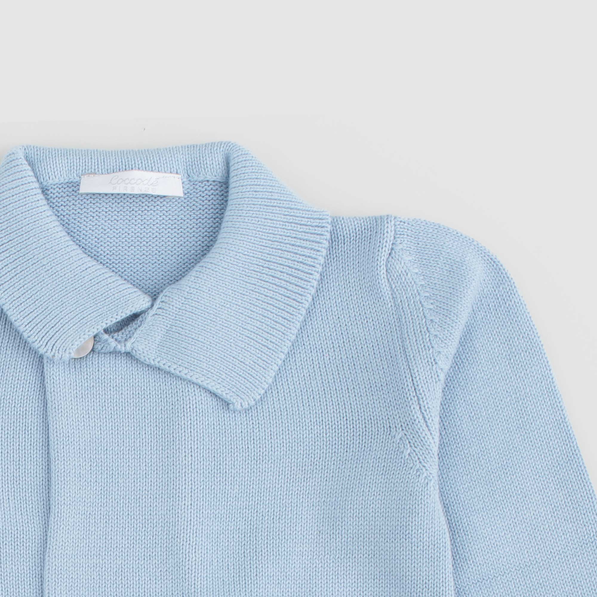 Cardigan Doppio Petto Celeste Firmato COCCODE' - annameglio.com abbigliamento moda