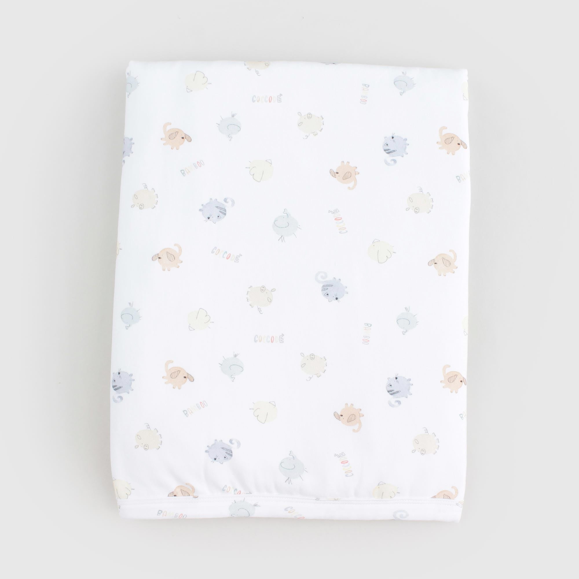 Copertina Bianca Con Fantasia Firmata COCCODE - annameglio.com abbigliamento moda