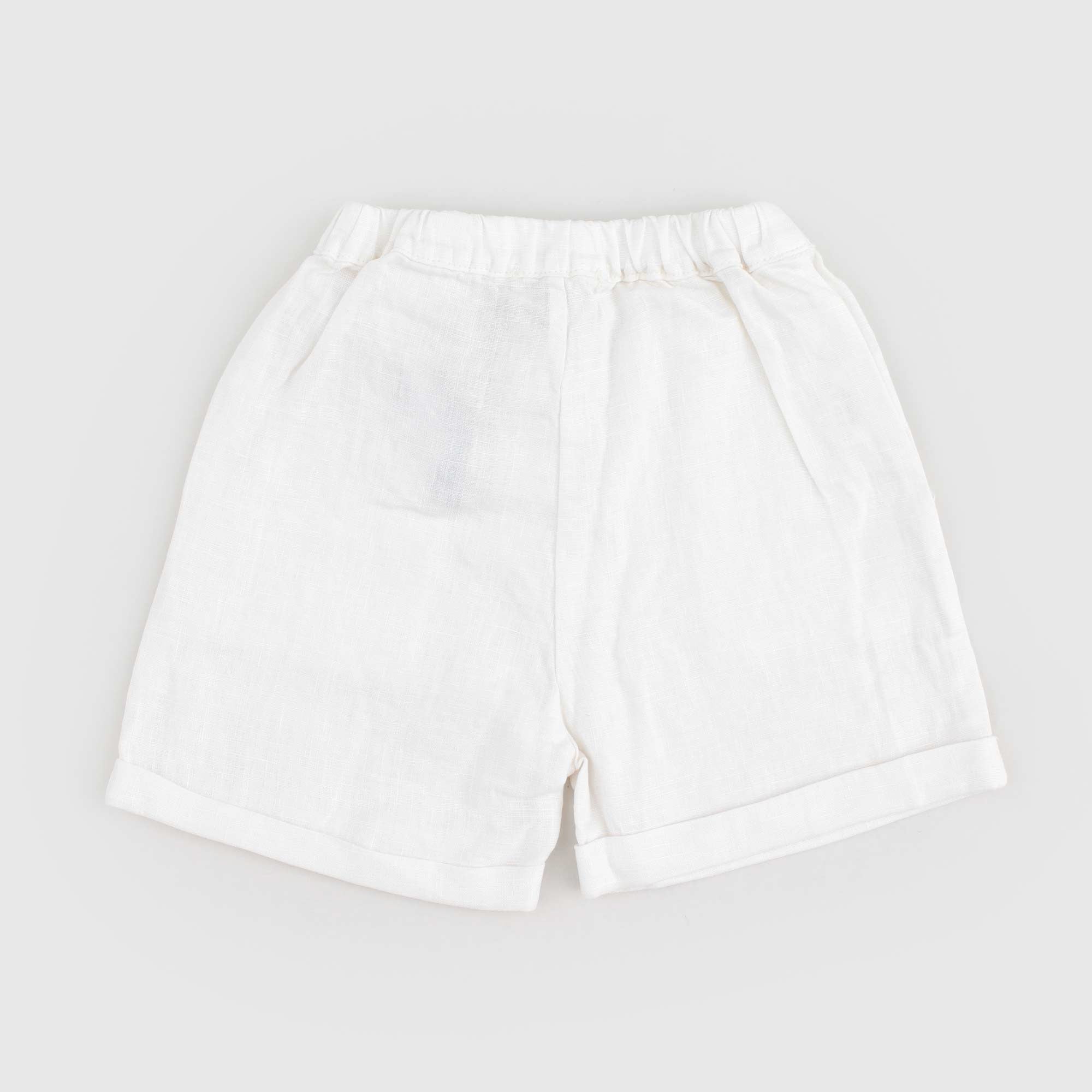 Bermuda puro lino bianco con tasche - annameglio.com abbigliamento moda