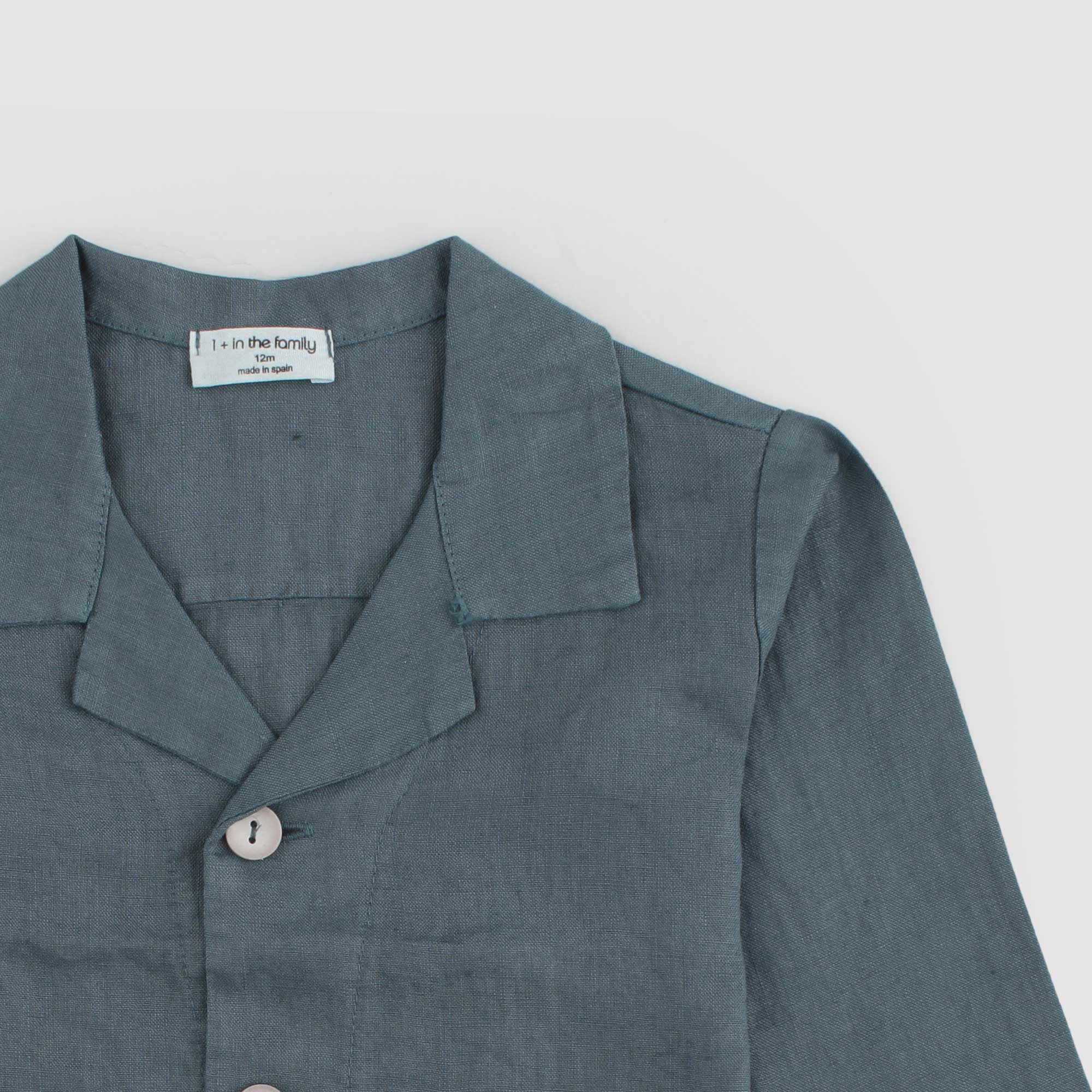 Camicia lino verde petrolio vintage - annameglio.com abbigliamento moda