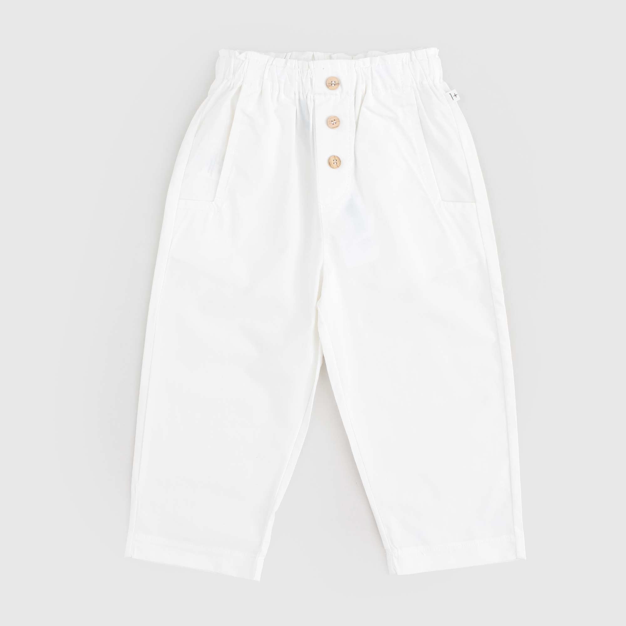 Pantalone in cotone bianco latte - annameglio.com abbigliamento moda