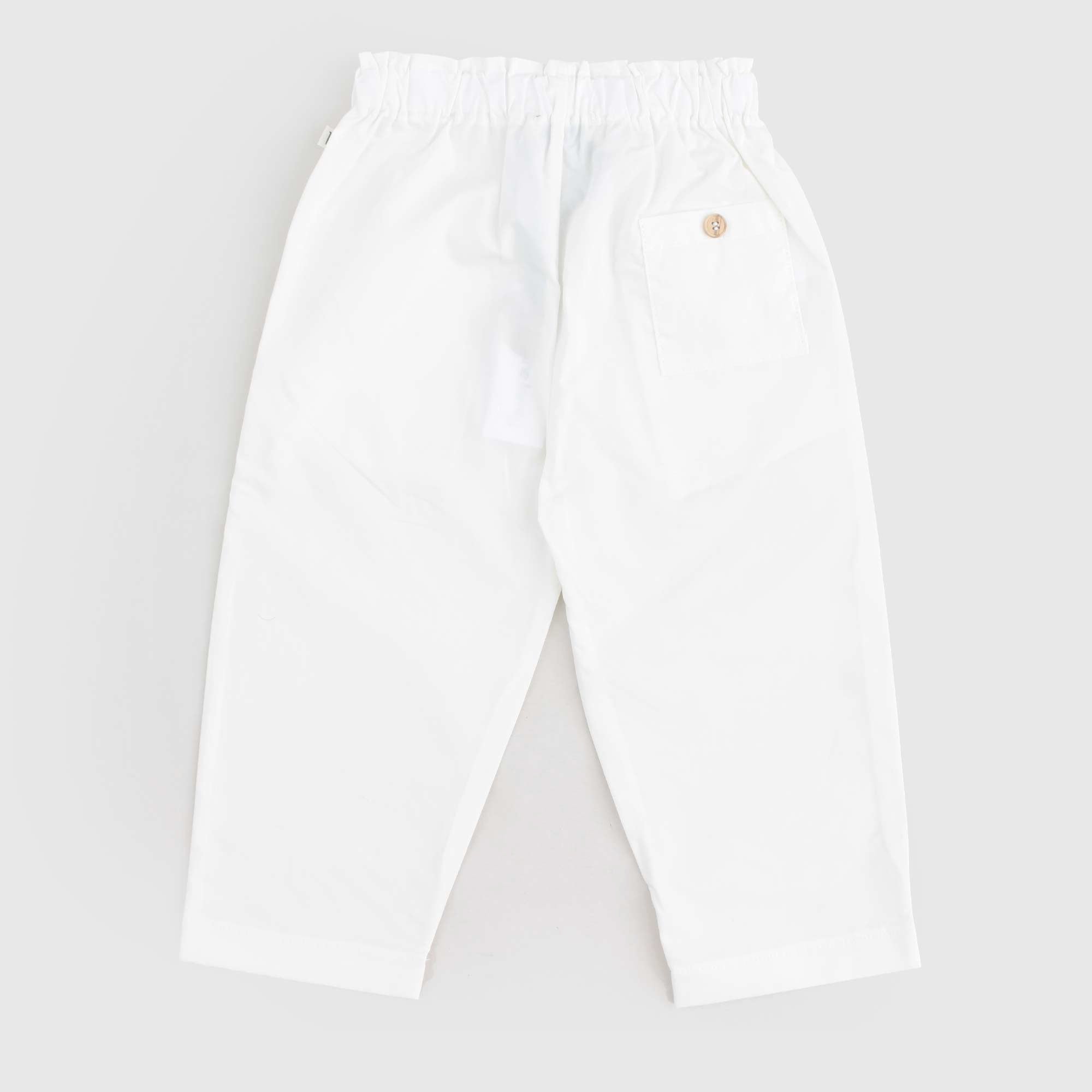 Pantalone in cotone bianco latte - annameglio.com abbigliamento moda