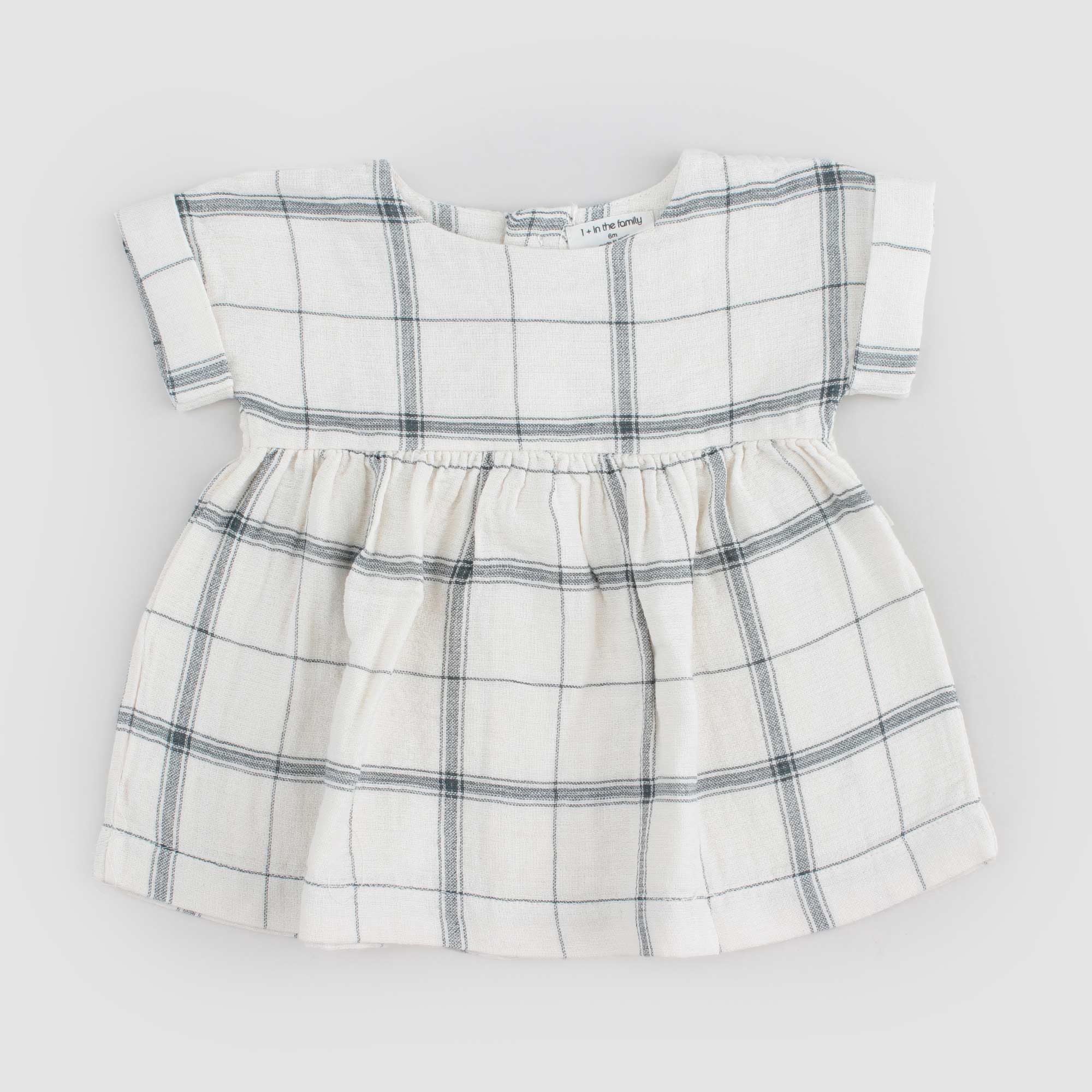 Abito Beige Quadri Firmato ONE MORE IN THE FAMILY - annameglio.com abbigliamento moda