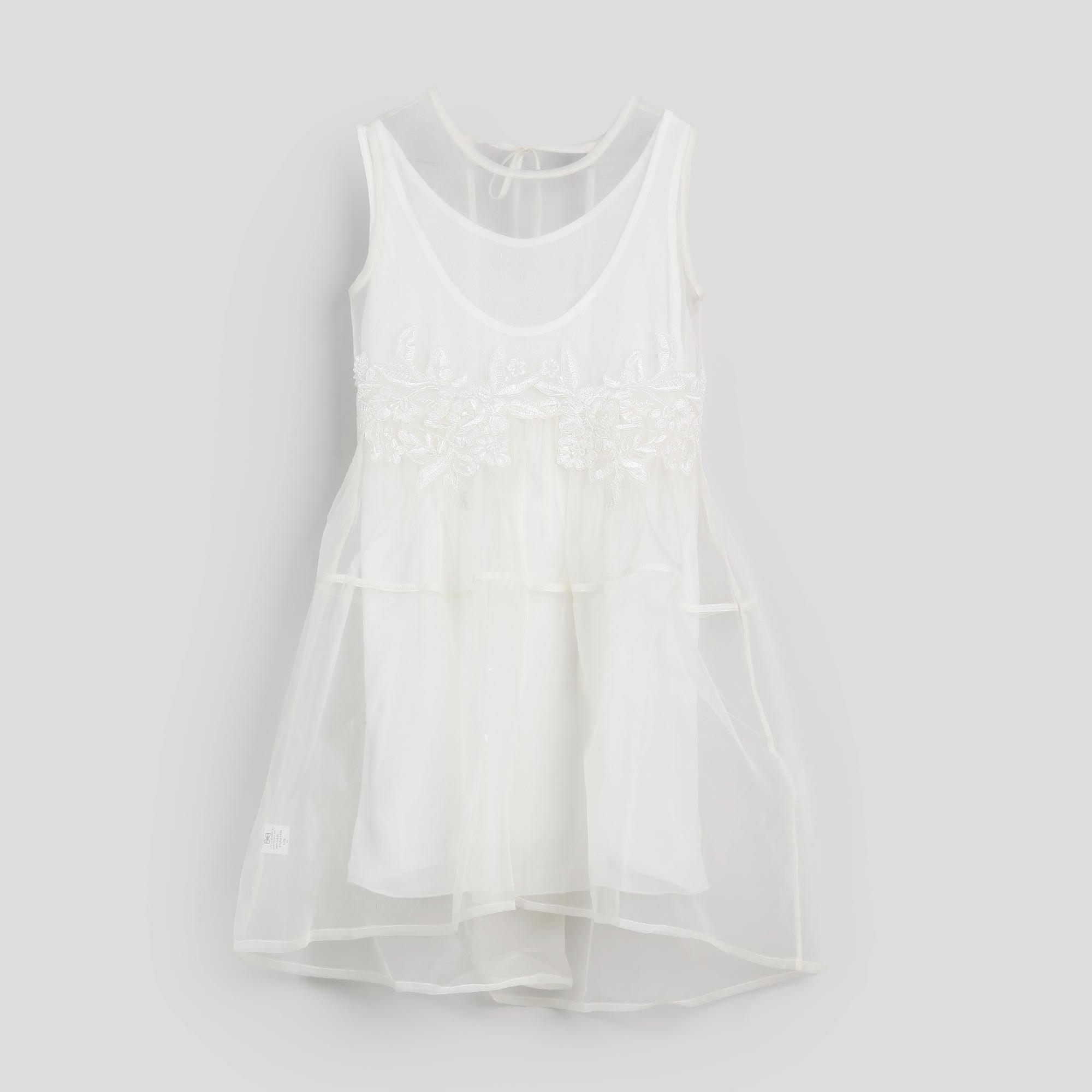 Abito Bianco Con Ricamo Firmato MAURIZIO KIDS - annameglio.com abbigliamento moda