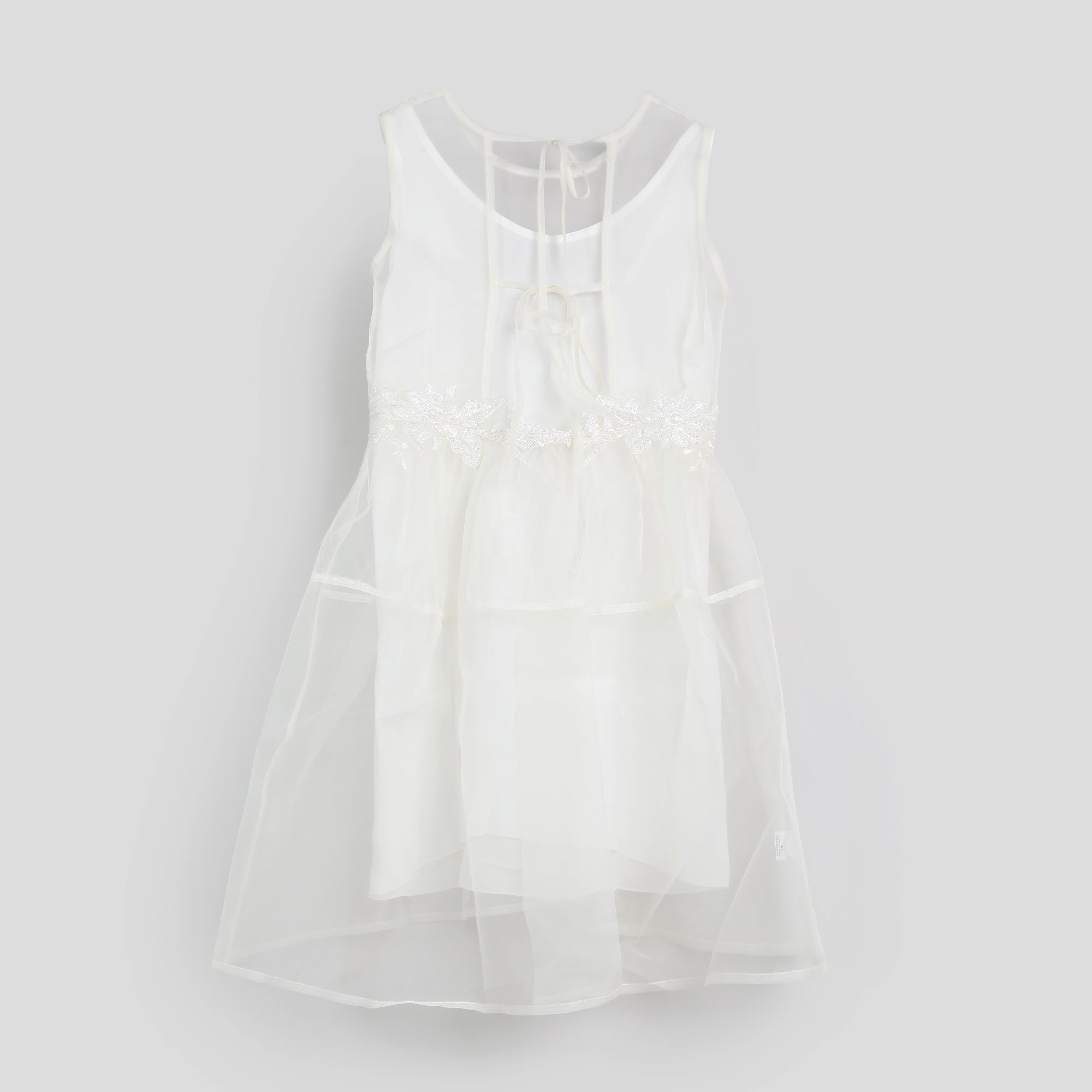 Abito Bianco Con Ricamo Firmato MAURIZIO KIDS - annameglio.com abbigliamento moda