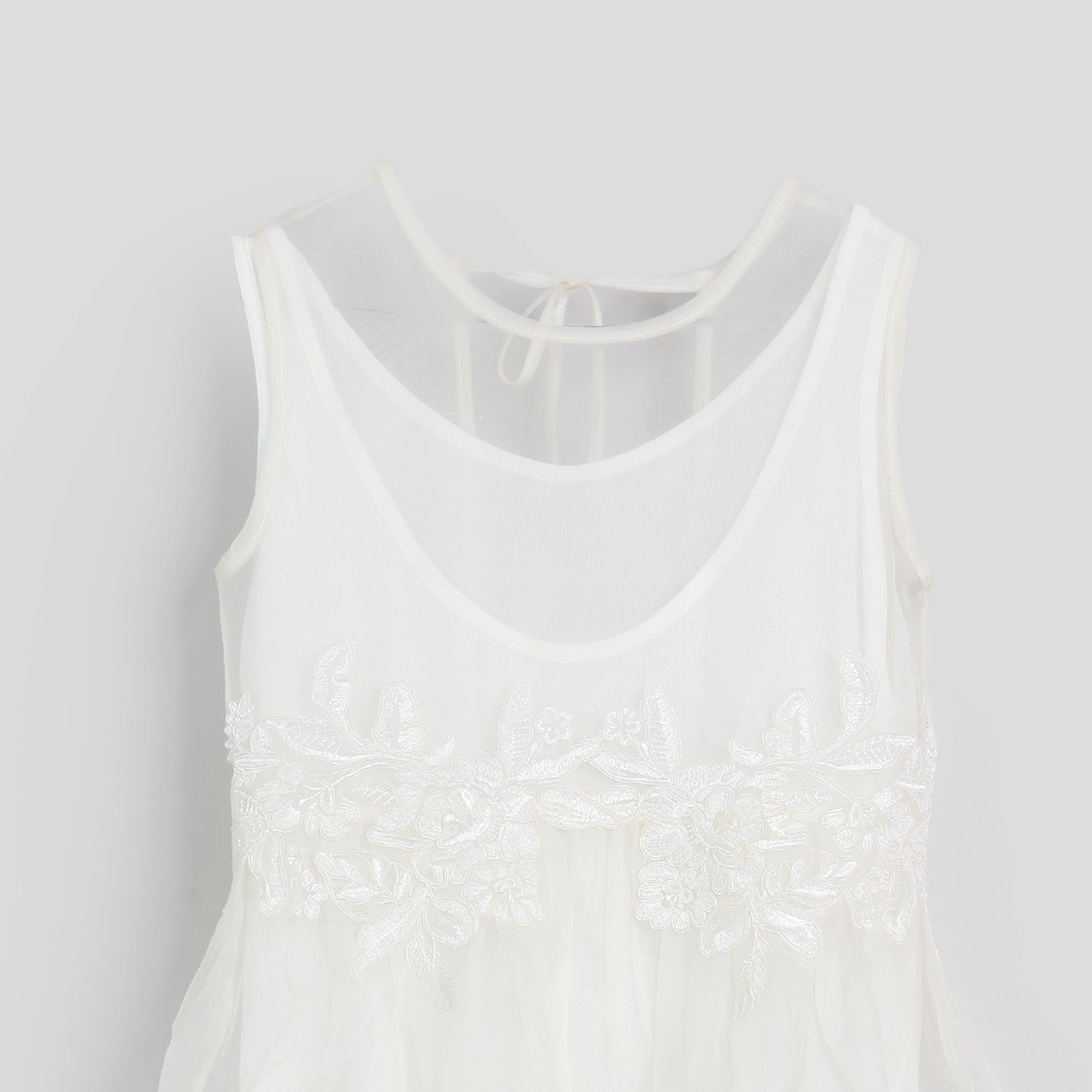 Abito Bianco Con Ricamo Firmato MAURIZIO KIDS - annameglio.com abbigliamento moda