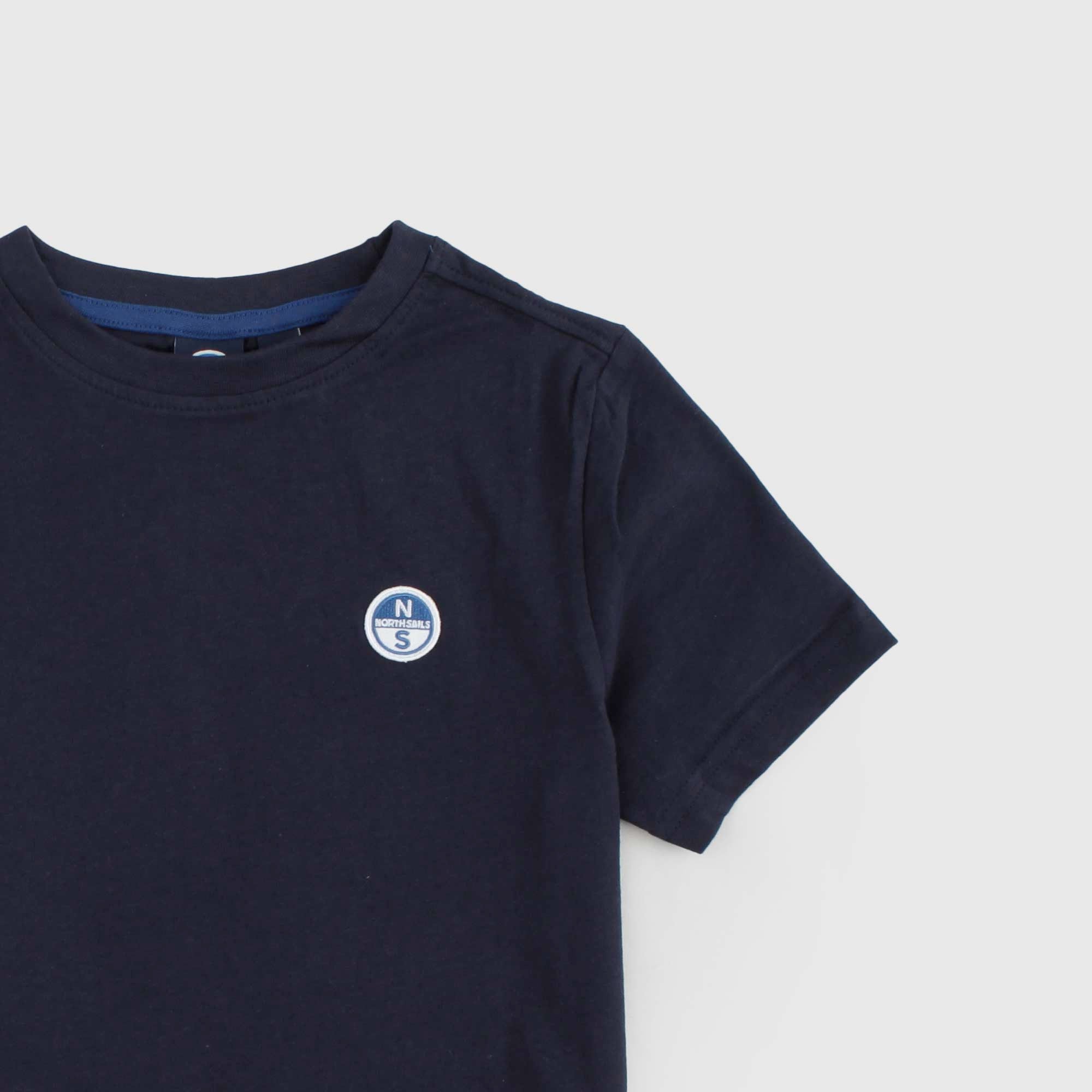 T-shirt Blu Con Logo Firmato NORTH SAILS - annameglio.com abbigliamento moda