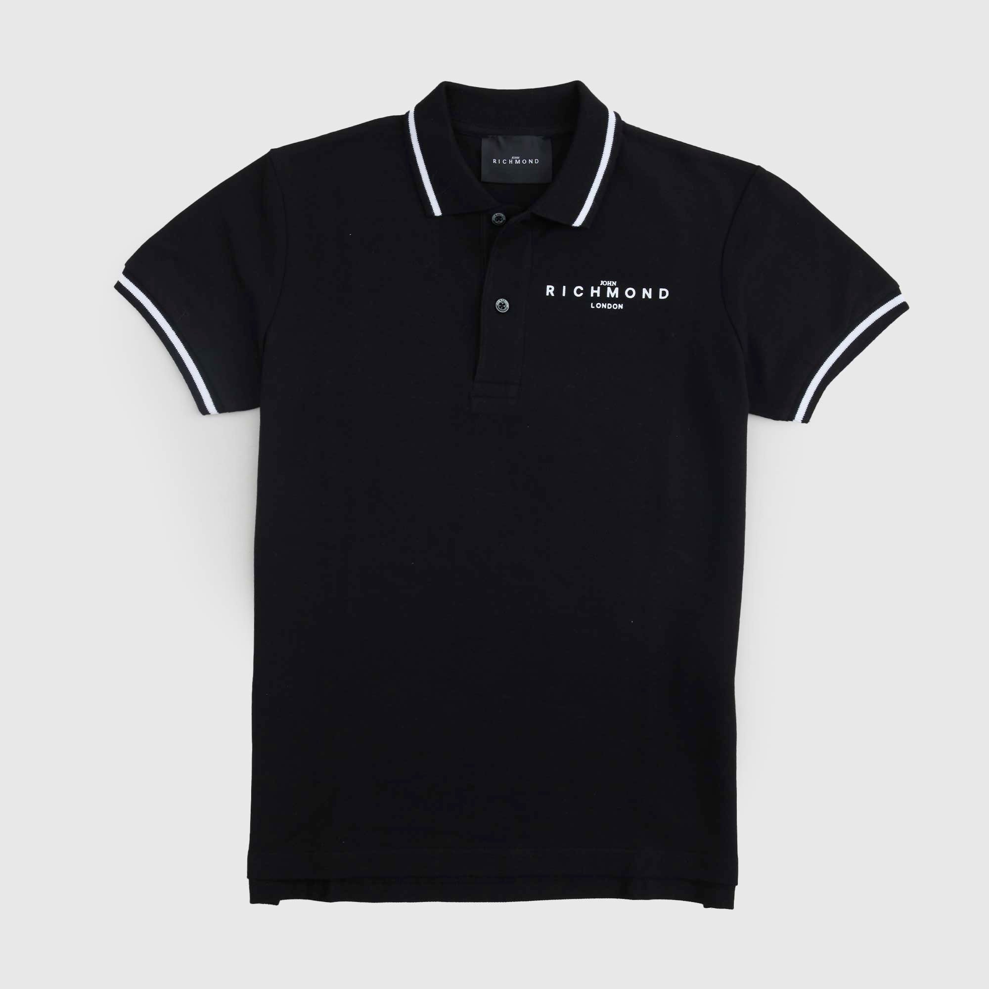 Polo Nera Con Dettagli Firmata JOHN RICHMOND - annameglio.com abbigliamento moda
