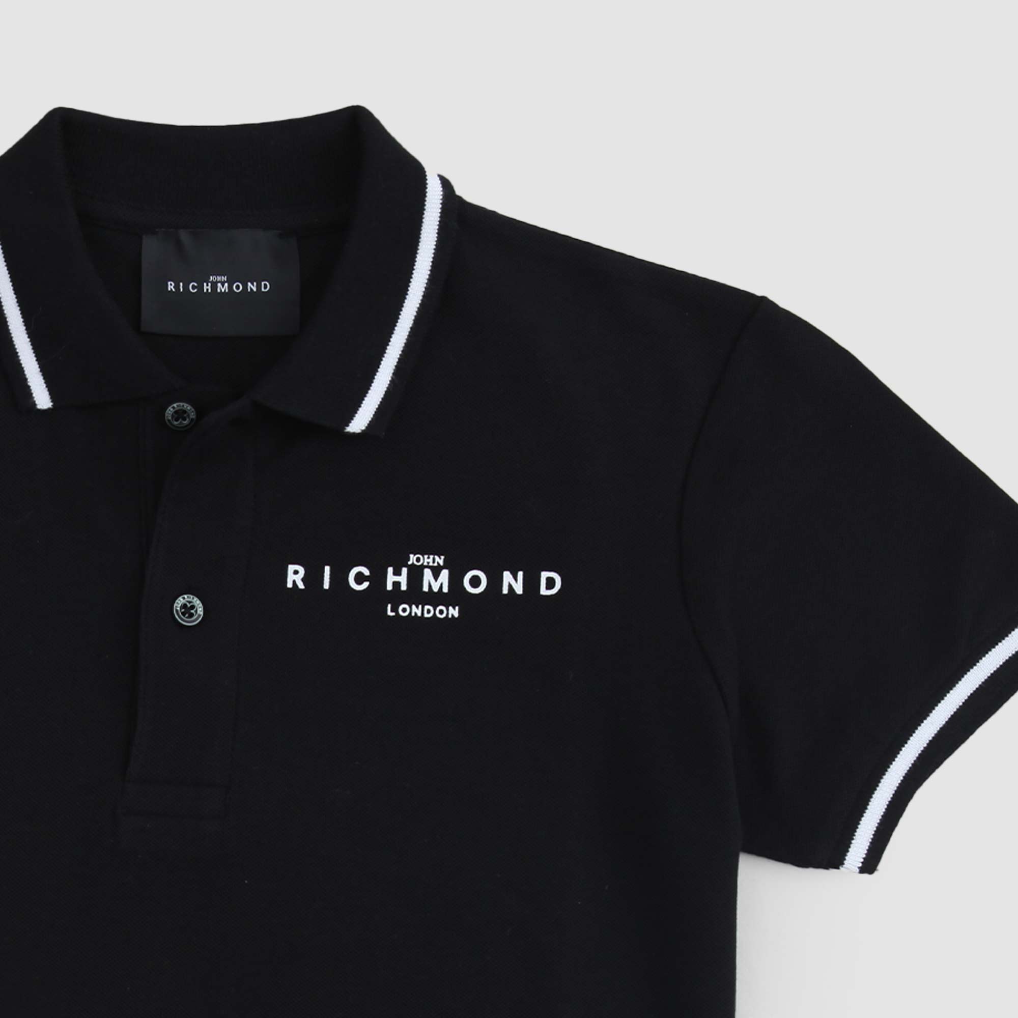 Polo Nera Con Dettagli Firmata JOHN RICHMOND - annameglio.com abbigliamento moda