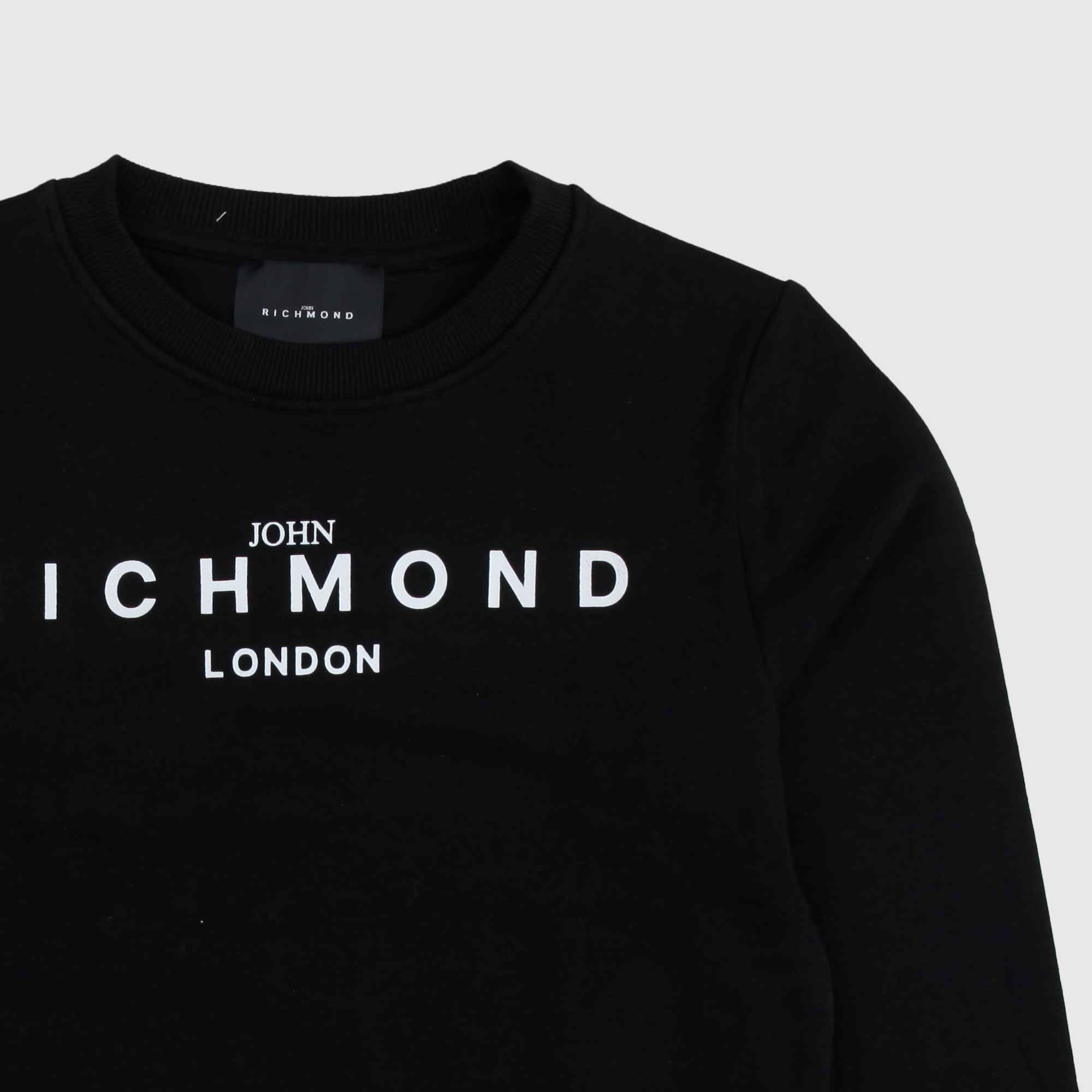 Felpa Nera Con Logo Firmata JOHN RICHMOND - annameglio.com abbigliamento moda