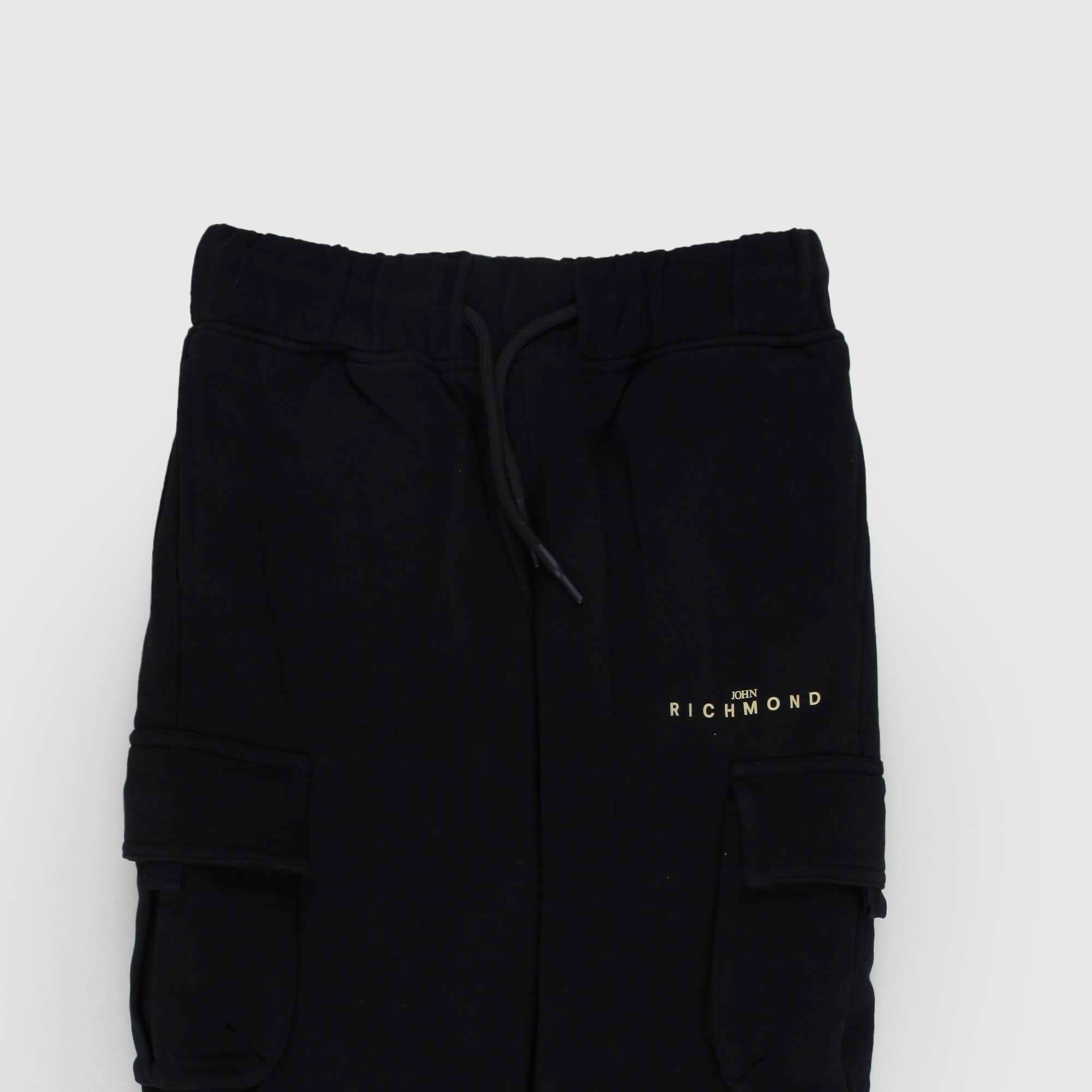 Pantalone Tuta Nero Con Logo Firmato JOHN RICHMOND - annameglio.com abbigliamento moda