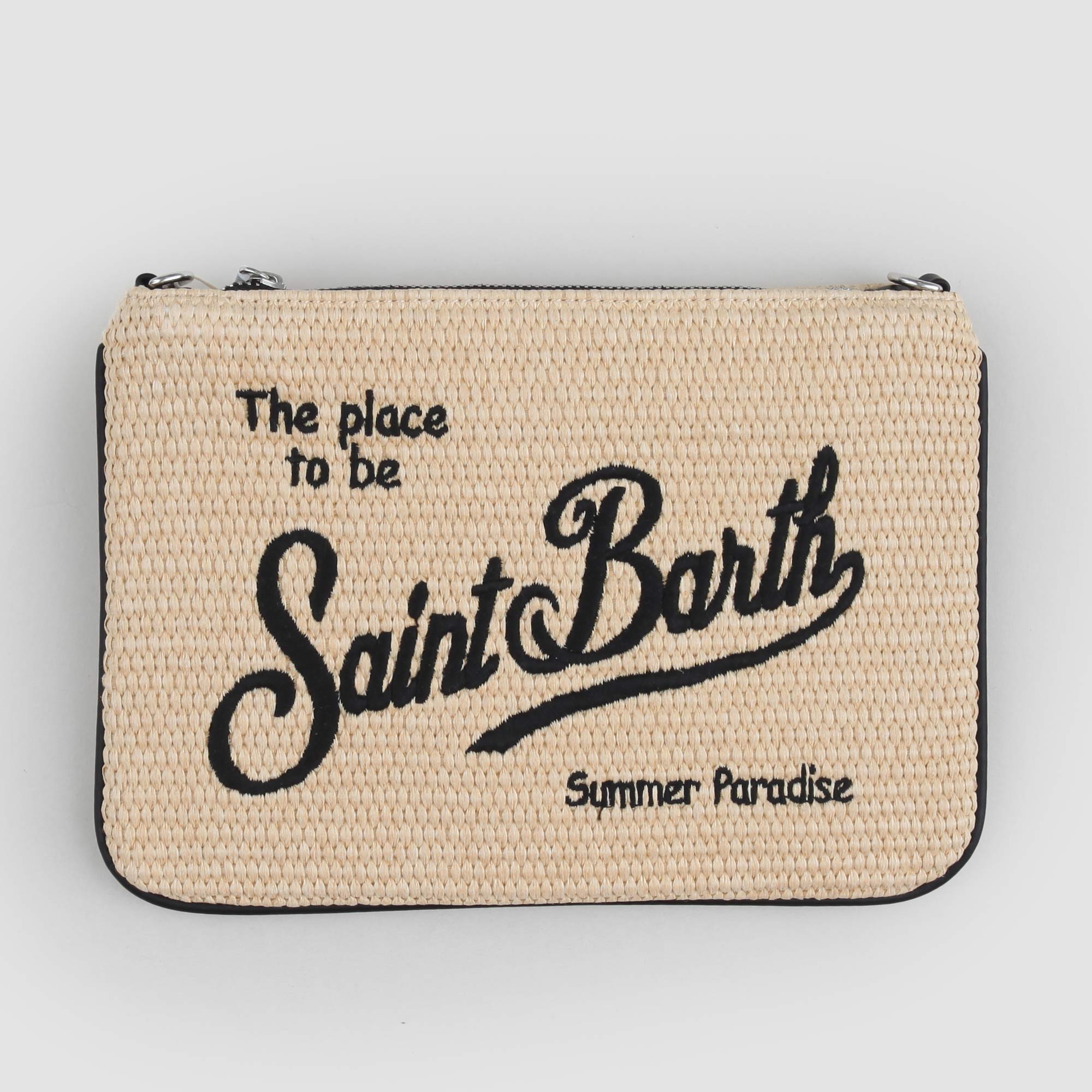 Pouch Parisienne In Paglia Firmata MC2 SAINT BARTH - annameglio.com abbigliamento moda
