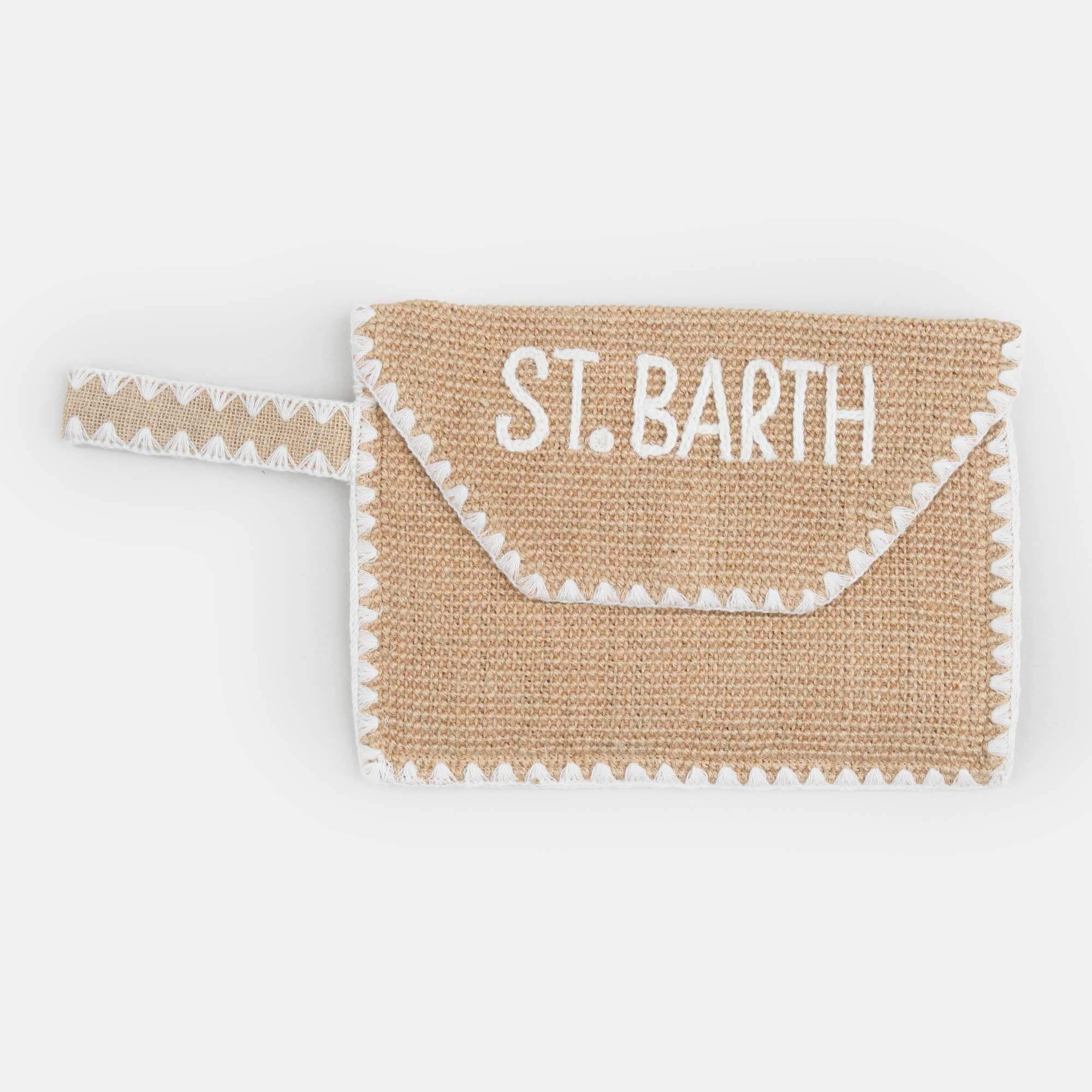 Pochette In Juta Beige Firmata MC2 SAINT BARTH - annameglio.com abbigliamento moda