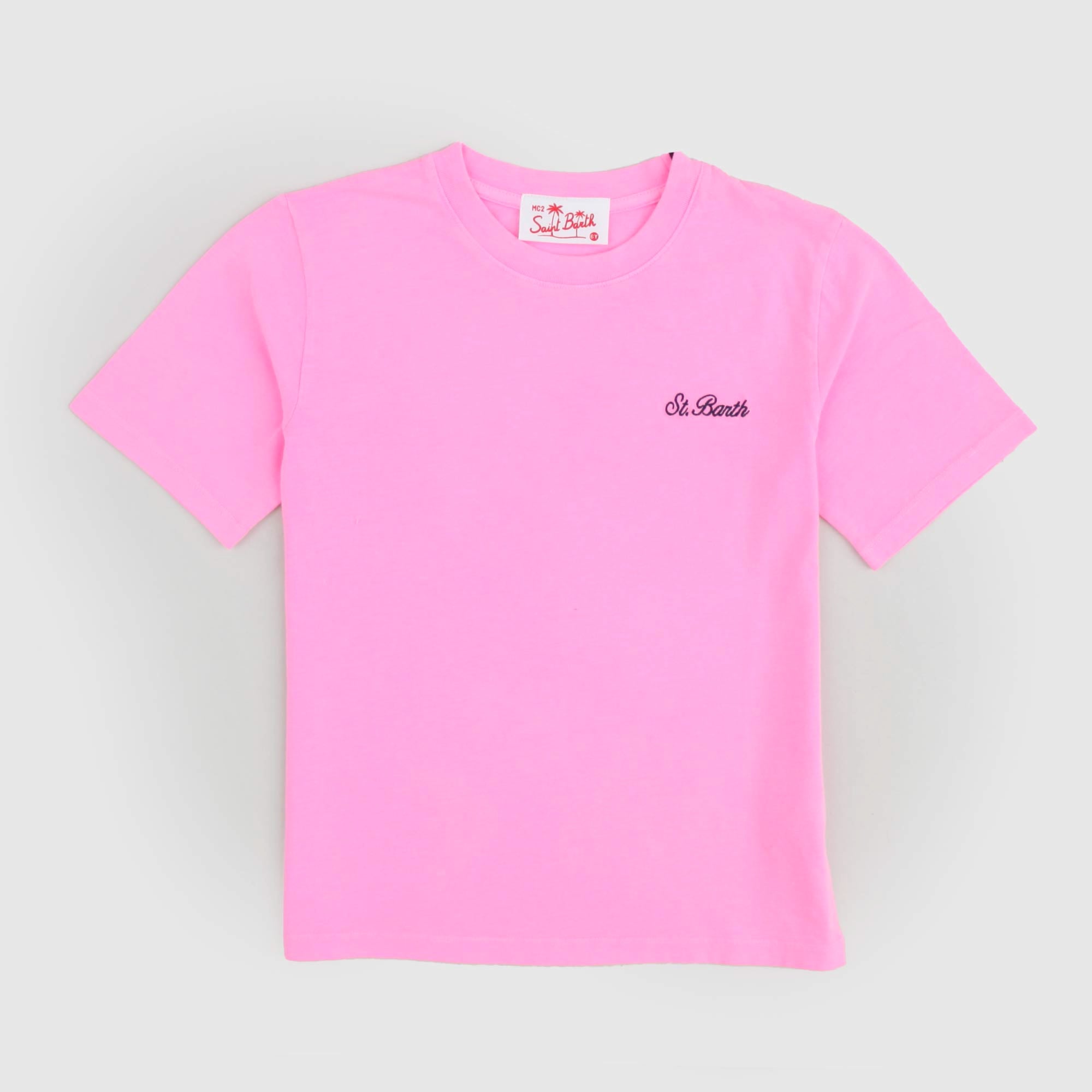 T-shirt Fucsia Firmata MC2 SAINT BARTH - annameglio.com abbigliamento moda