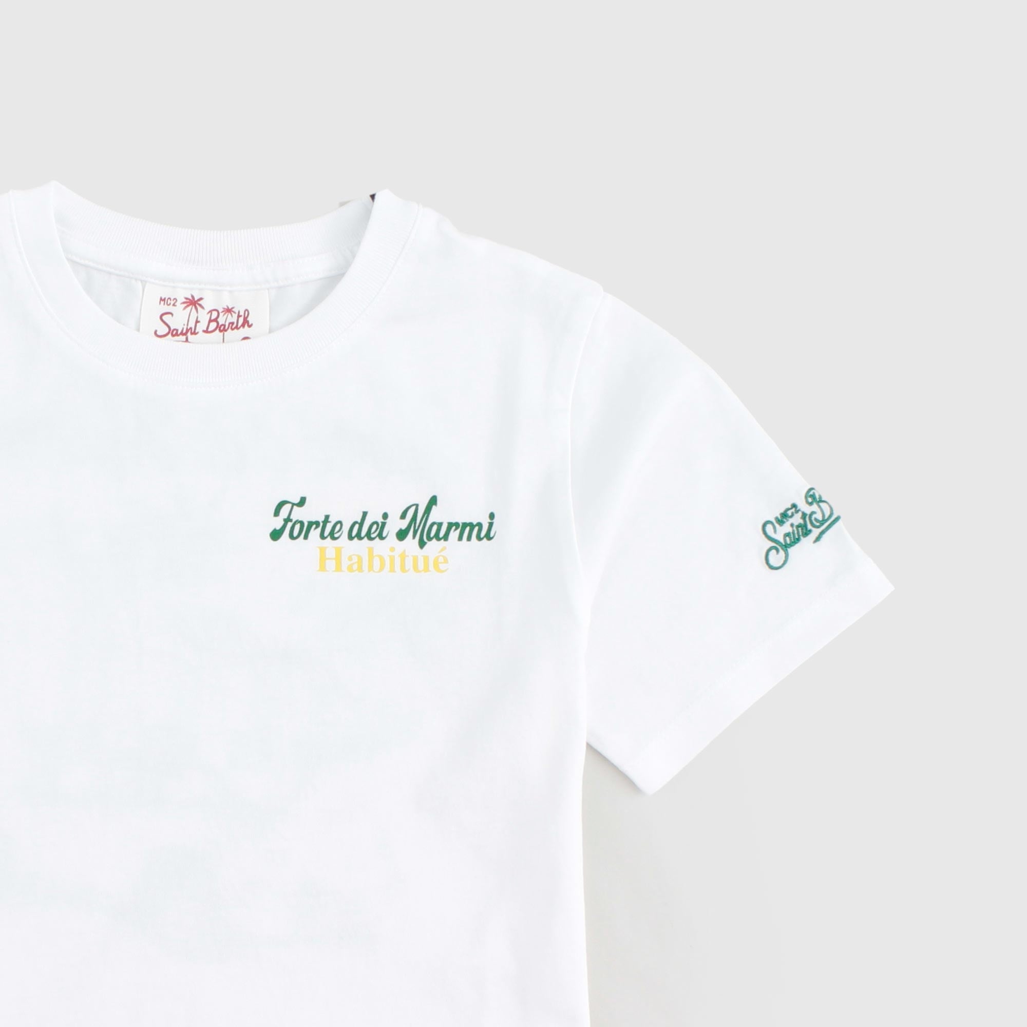 T-shirt Bianca Con Firmata MC2 SAINT BARTH - annameglio.com abbigliamento moda