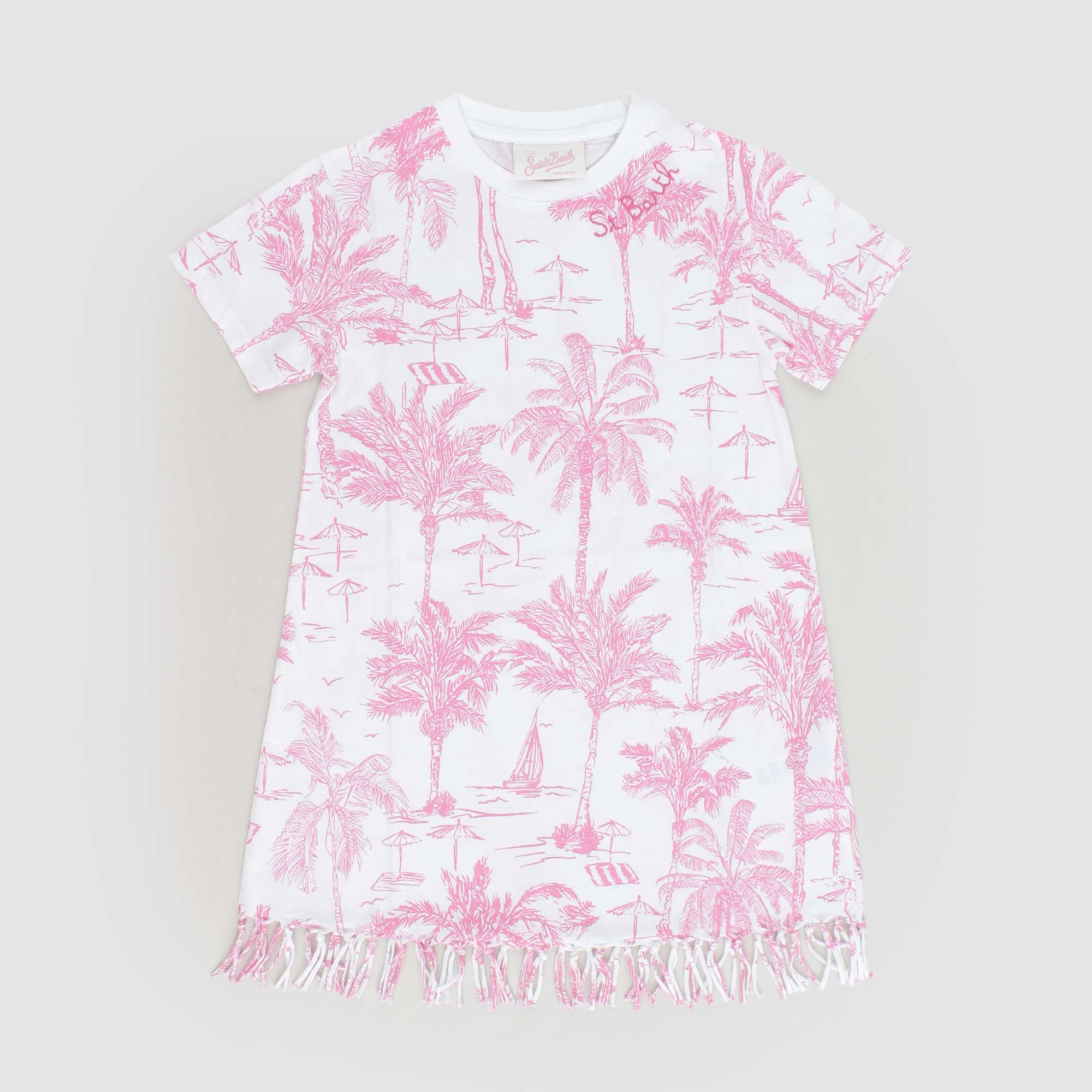 Mini Abito Bianco e Rosa Firmato MC2 SAINT BARTH - annameglio.com abbigliamento moda