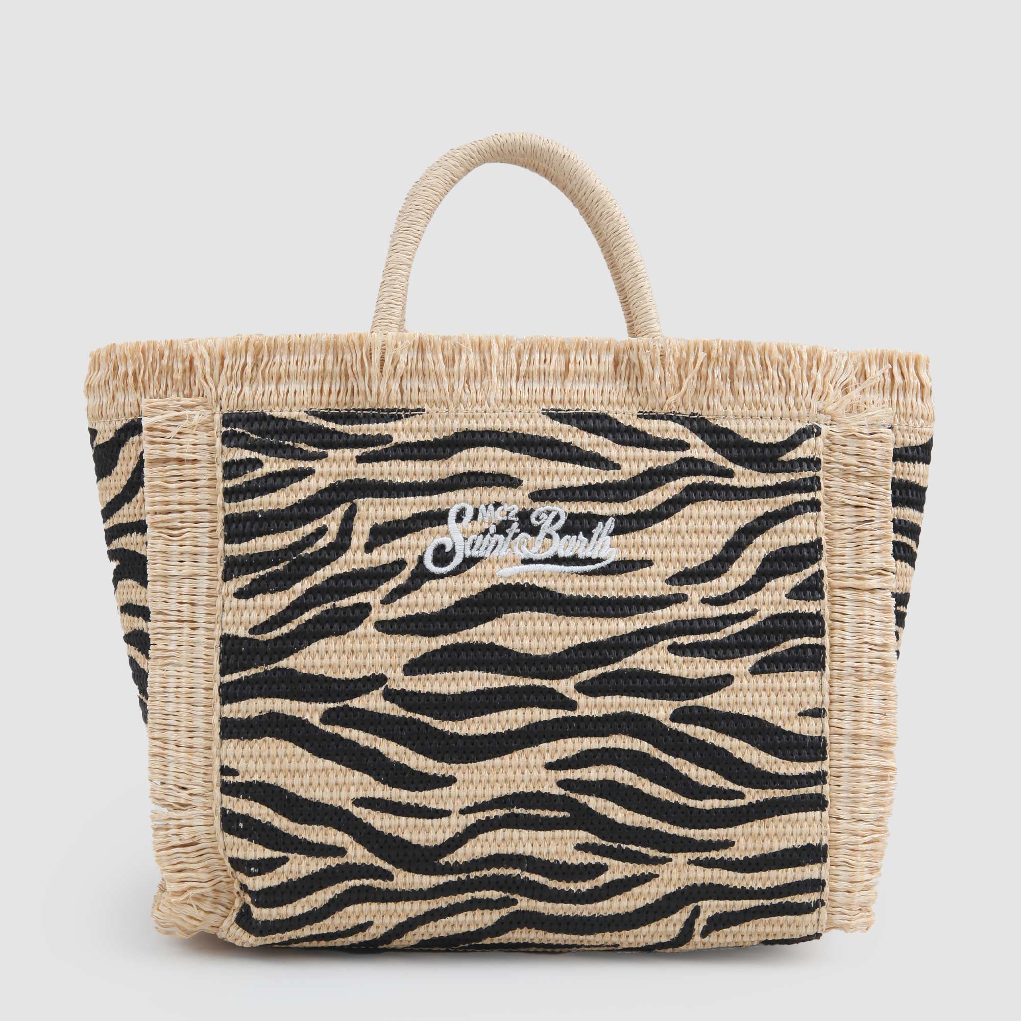 Borsa Colette Straw Zebrata Firmata MC2 SAINT BART - annameglio.com abbigliamento moda