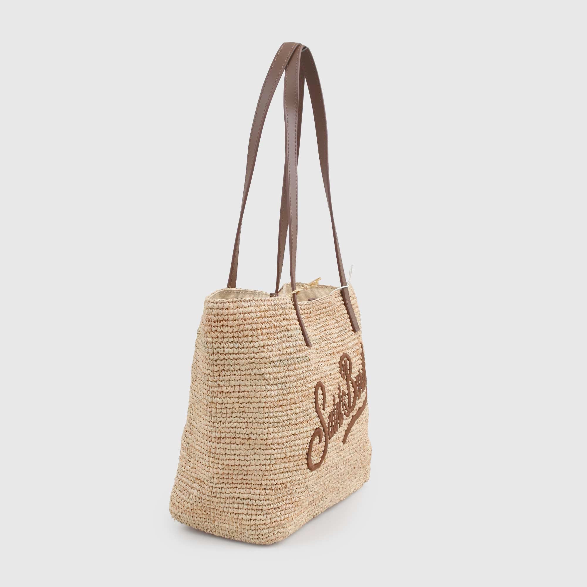 Borsa Raffia Beige Firmata MC2 SAINT BARTH - annameglio.com abbigliamento moda