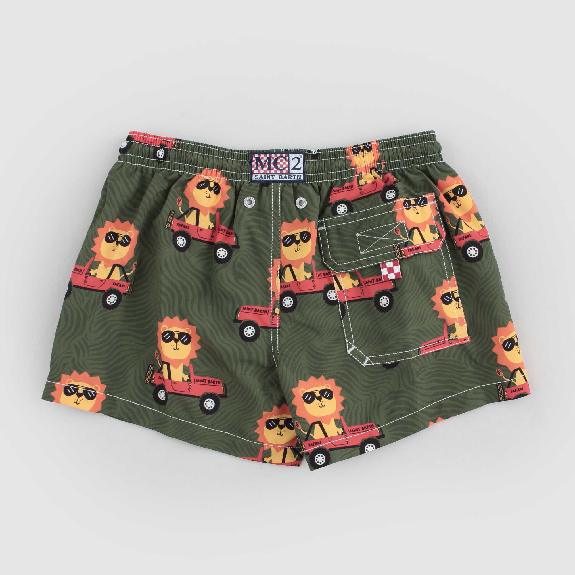 Costume Verde Con Stampa Firmato MC2 SAINT BARTH - annameglio.com abbigliamento moda