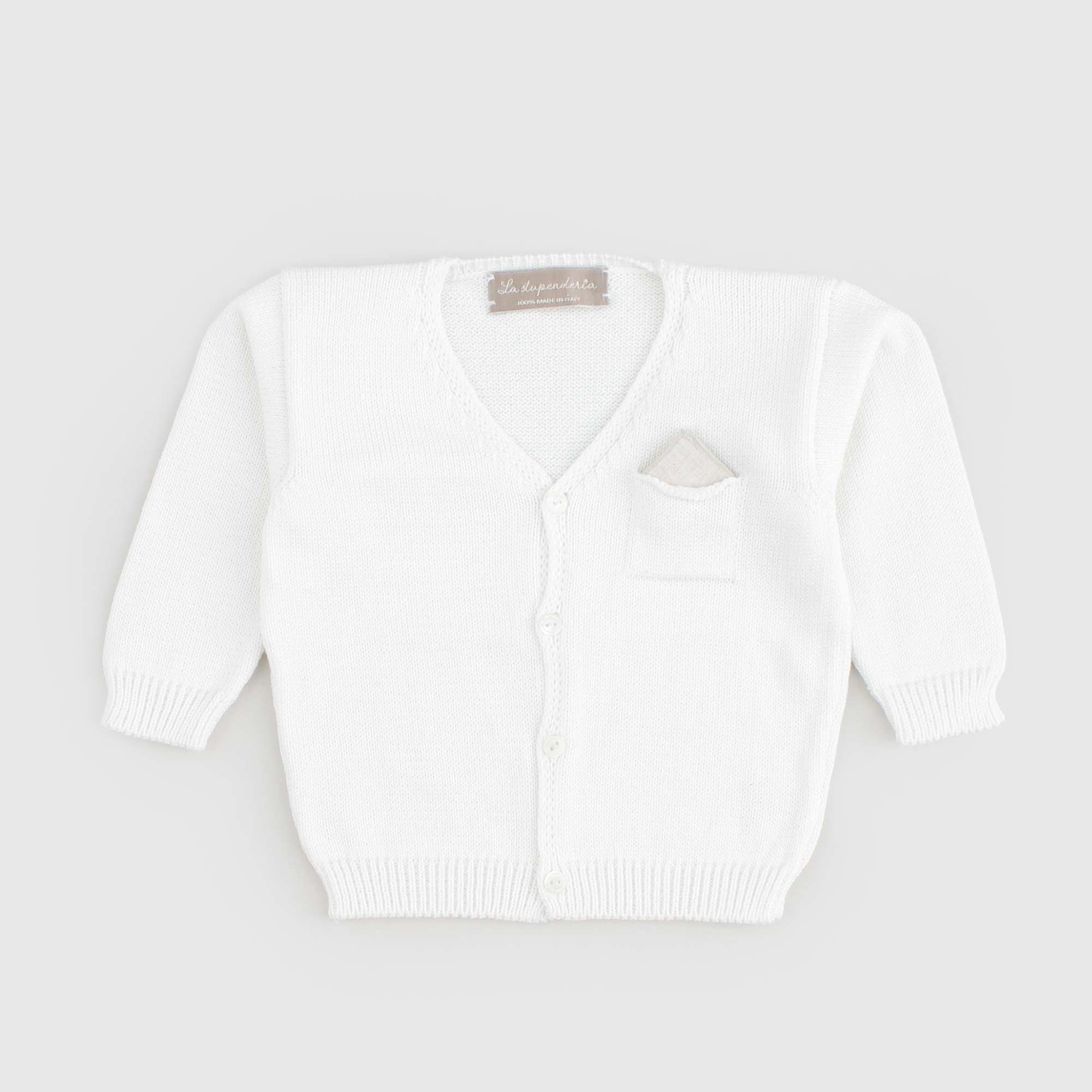 Cardigan Latte Firmato LA STUPENDERIA - annameglio.com abbigliamento moda