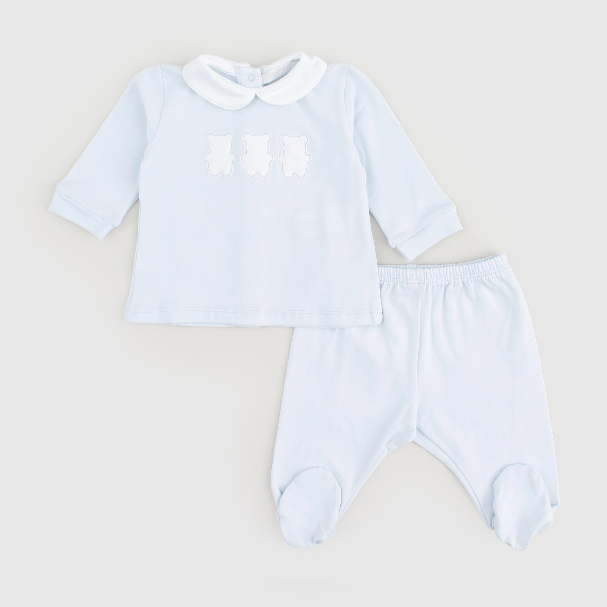 Tutina Celeste Due Pezzi Firmata COCCODE' - annameglio.com abbigliamento moda