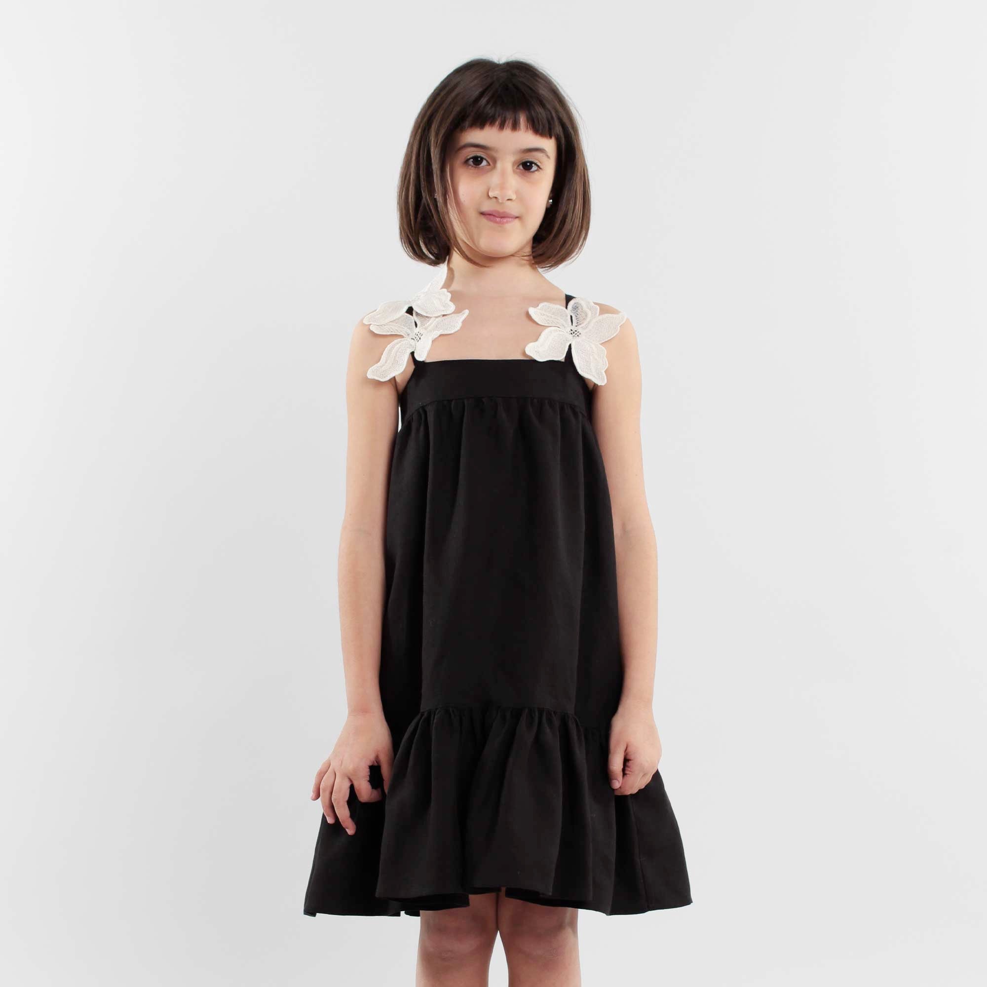 Abito Nero Con Bretelline Firmato JESURUM - annameglio.com abbigliamento moda