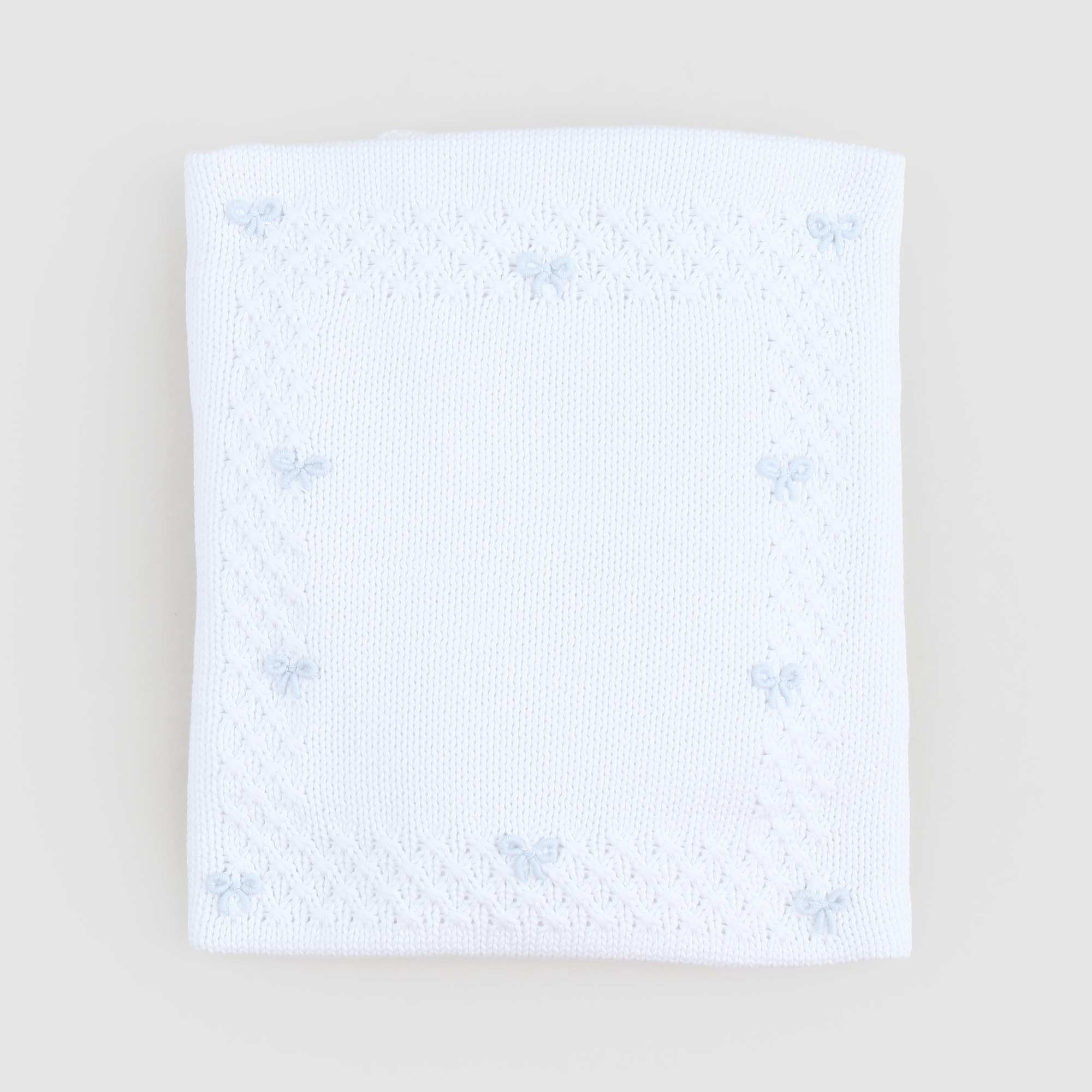 Copertina Bianca Con Cuori Celesti Firmata COLIBRI - annameglio.com abbigliamento moda