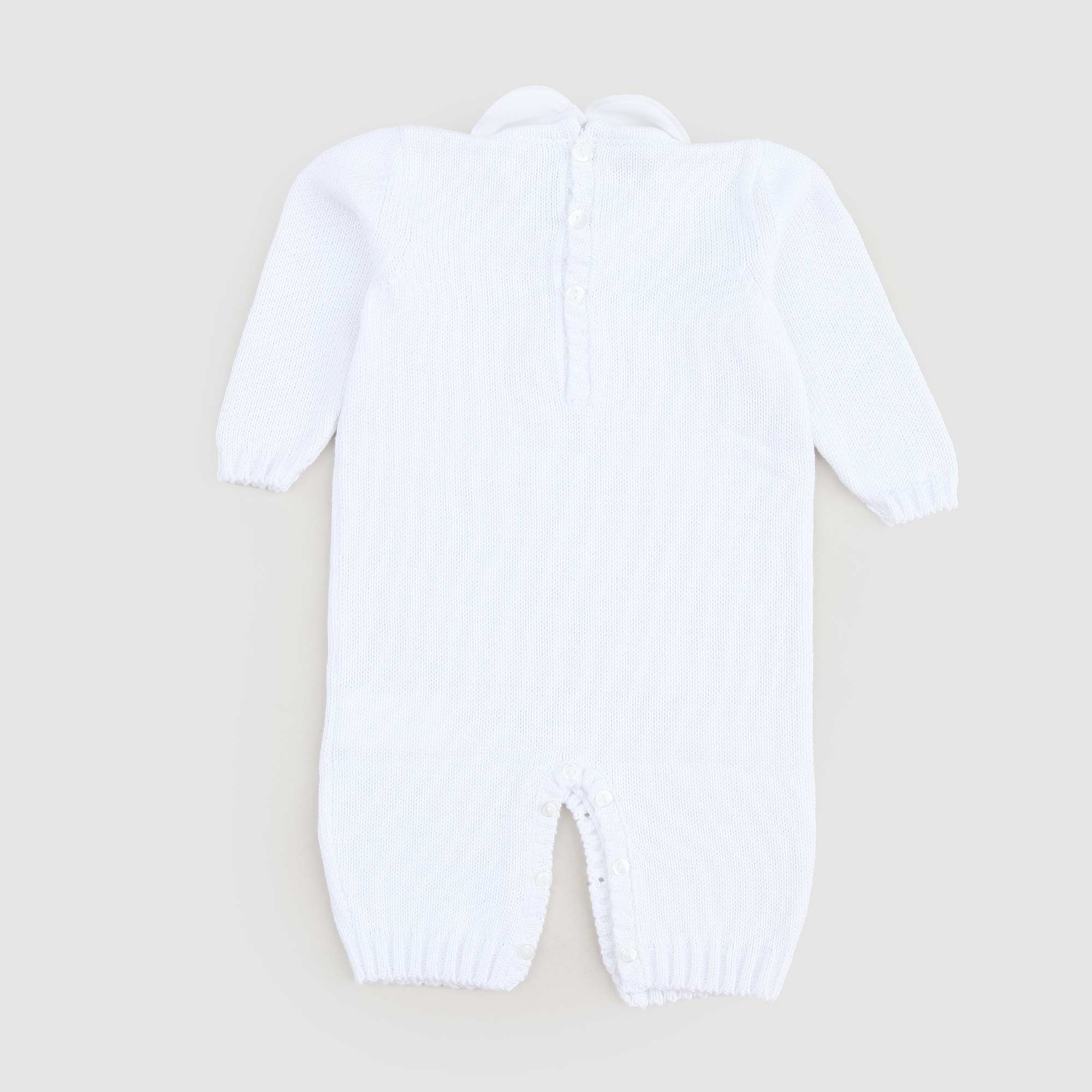 Tutina Bianca Con Ricami Celesti Firmata COLIBRI - annameglio.com abbigliamento moda