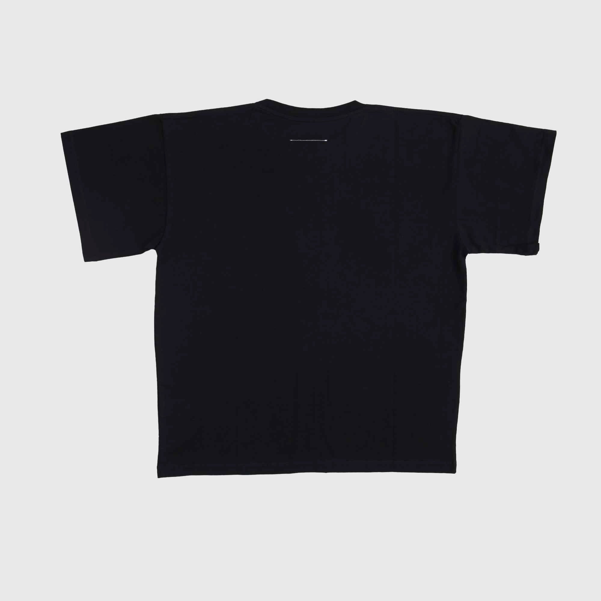 T-shirt Nera E Ricamo Firmata MM6 MAISON MARGIELA - annameglio.com abbigliamento moda