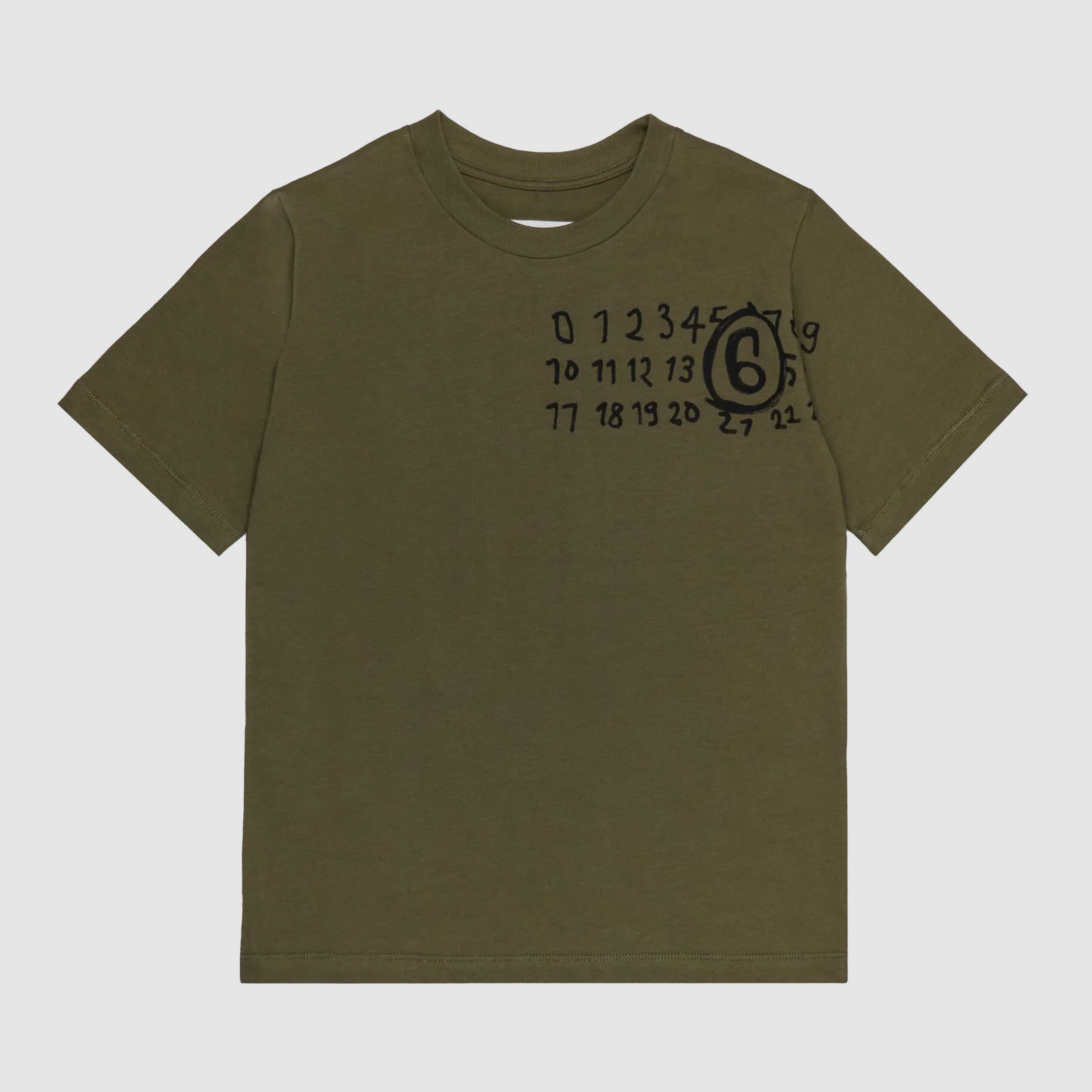 T-shirt Verde In Jersey Con Logo Firmata MM6 - annameglio.com abbigliamento moda