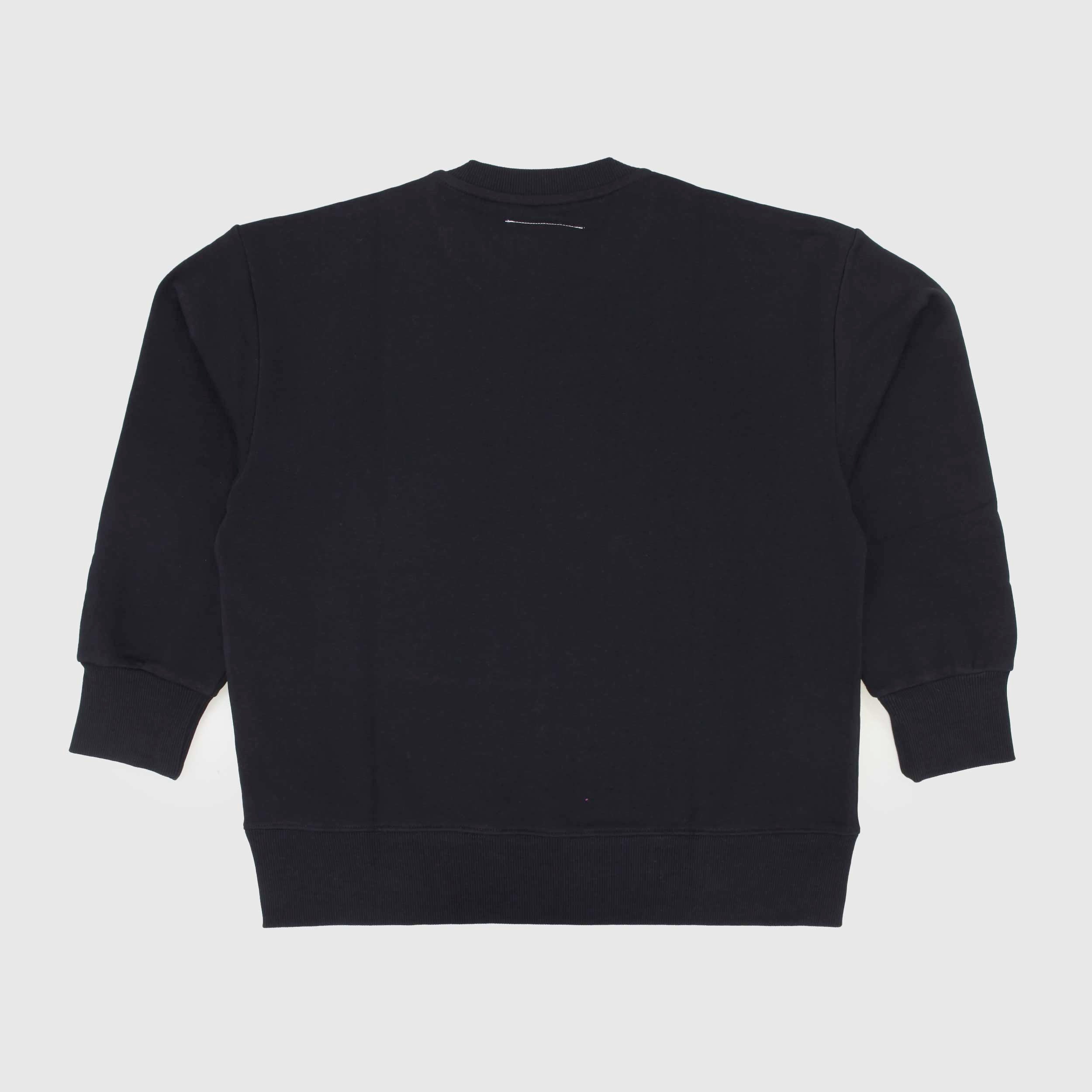 Felpa Nera Con Logo Numeral Firmata Mm6 - annameglio.com abbigliamento moda