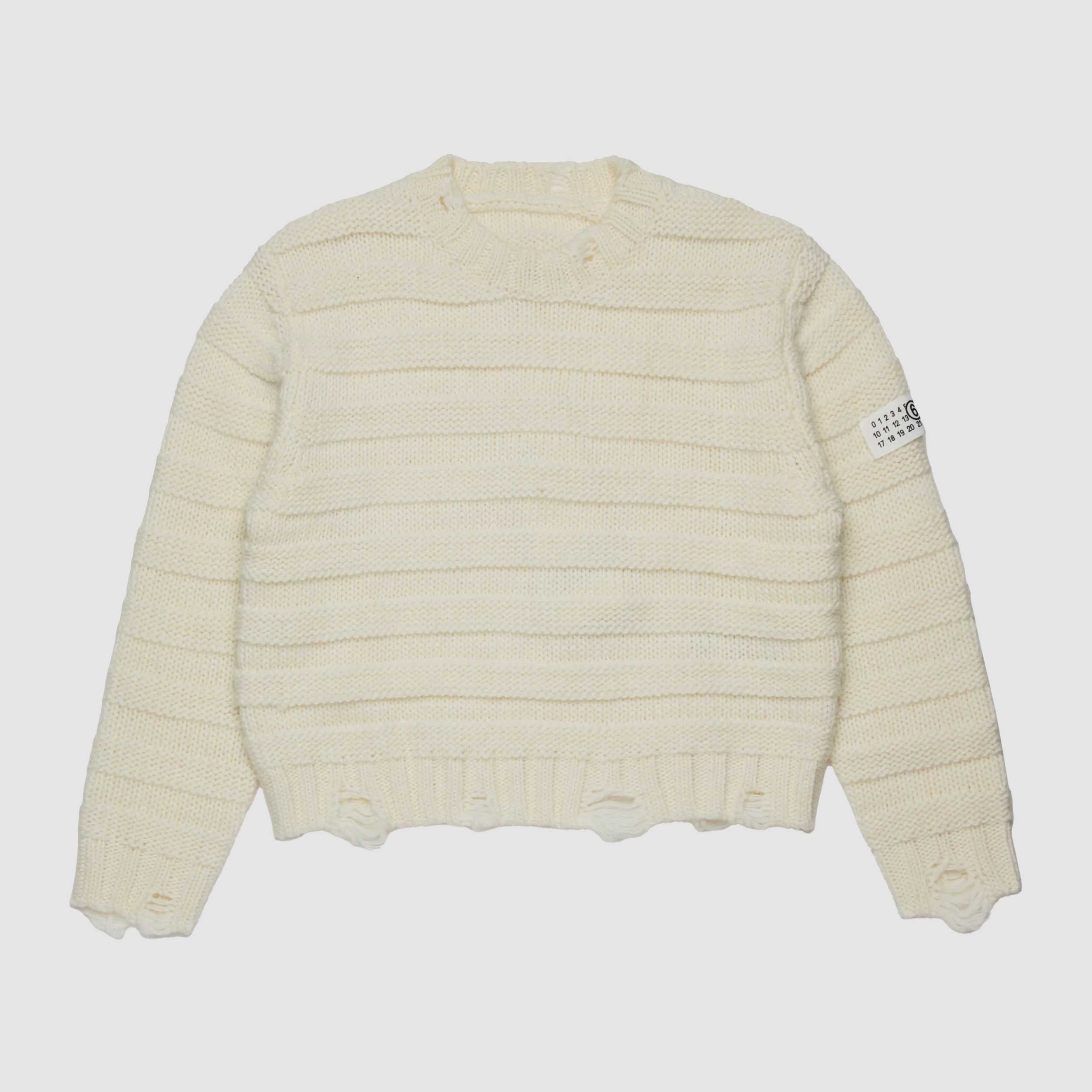 Pullover Bianco In Misto Lana Firmato MM6 - annameglio.com abbigliamento moda