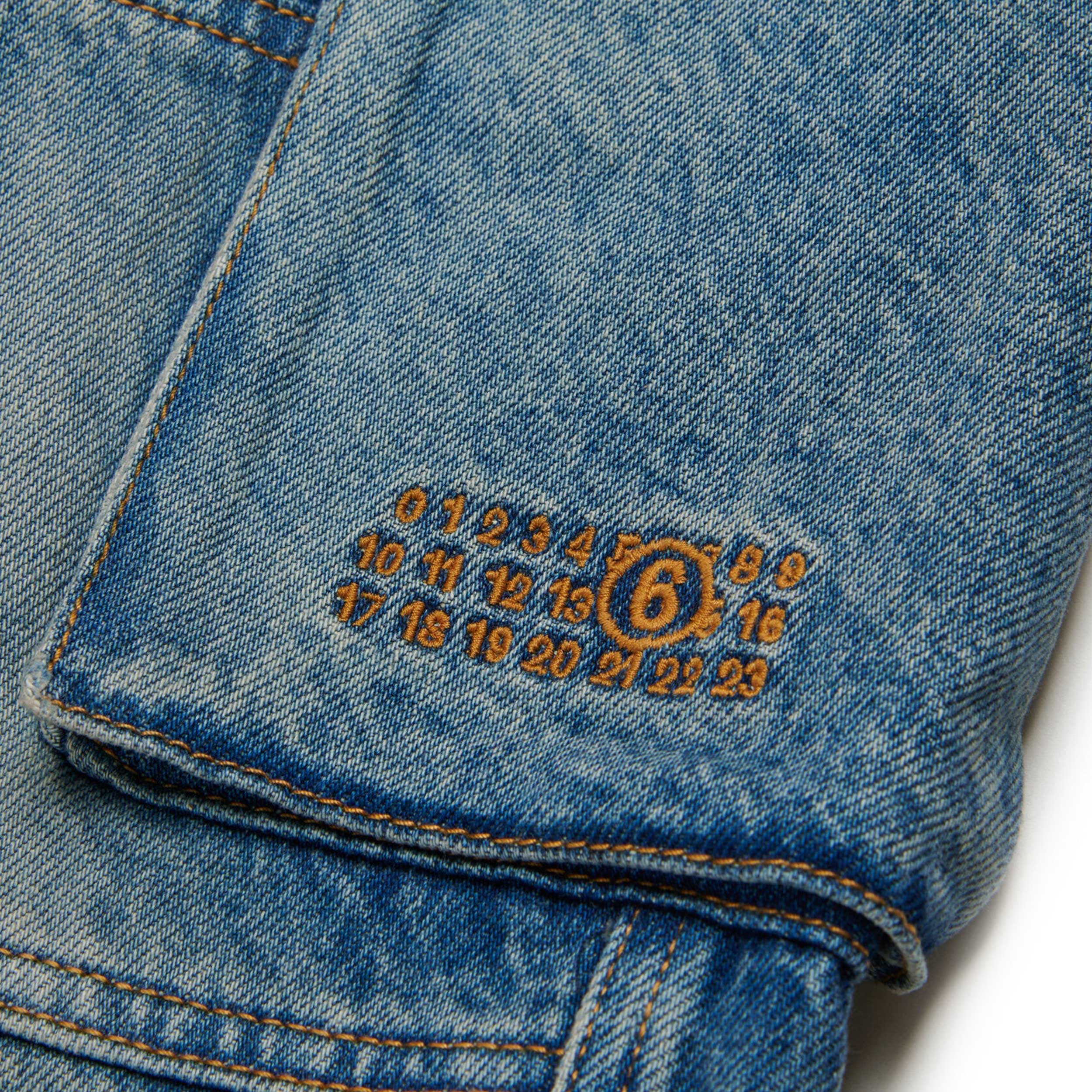 Jeans Cargo Blu Sfumato Firmato MM6 - annameglio.com abbigliamento moda