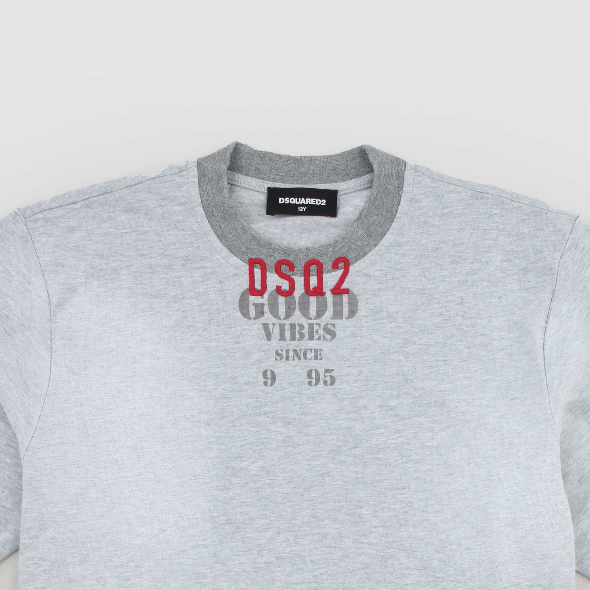 T-shirt Grigio Chiaro Firmata DSQUARED2 - annameglio.com abbigliamento moda