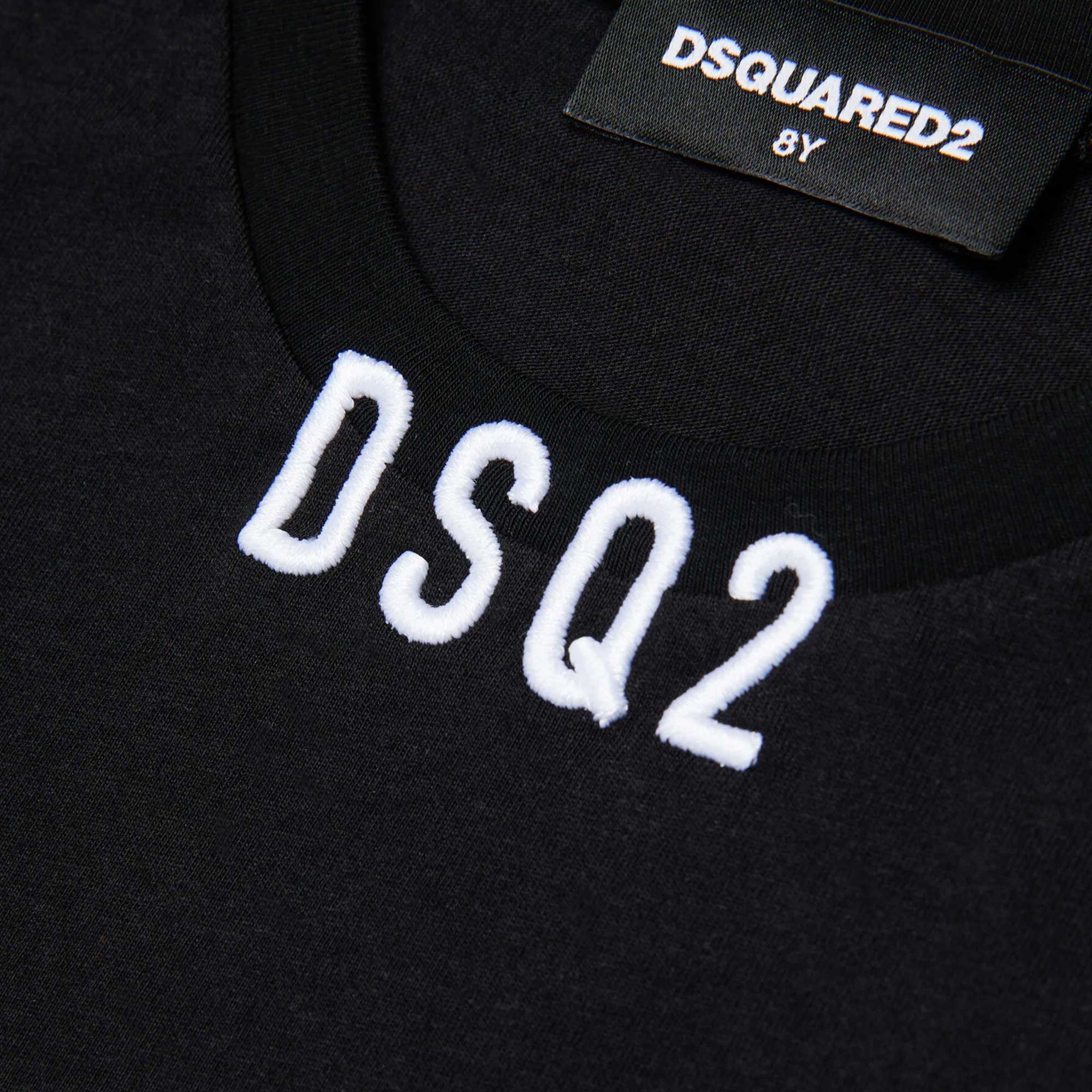 T-shirt Con Logo Ricamato Firmata DSQUARED2 - annameglio.com abbigliamento moda